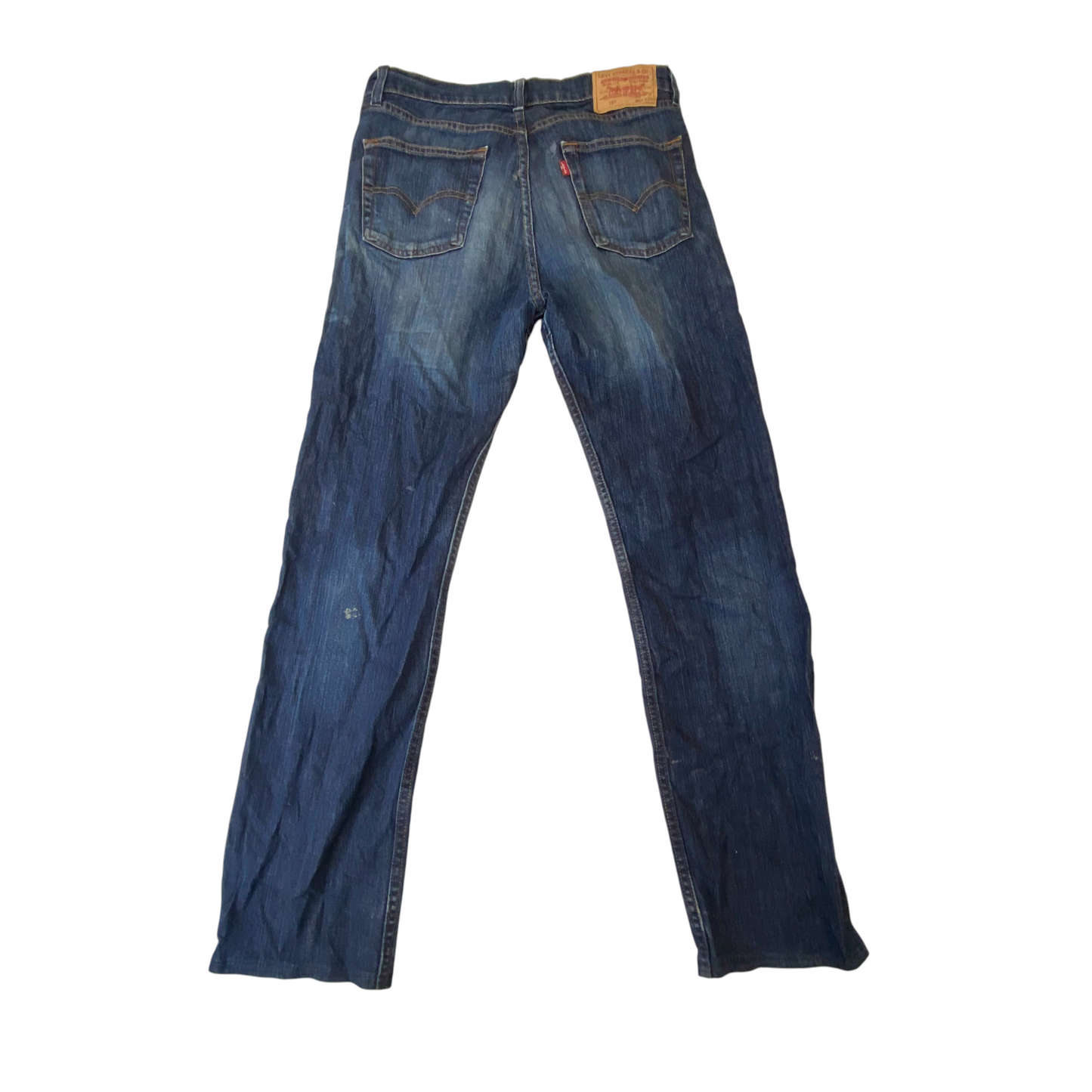 Levi's Jeans Mens Large Blue Denim Straight Fit Medium Wash Pockets Outdoor