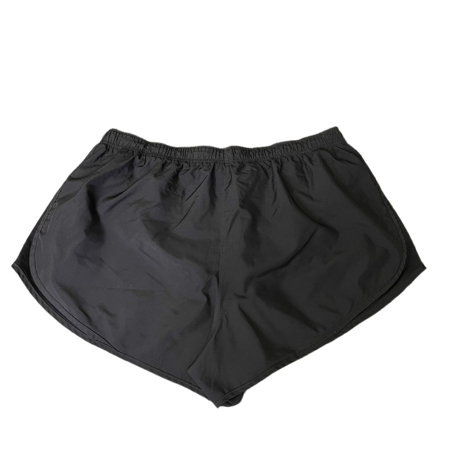 Nike Running Shorts Fits as Womens 2XL 37" Waist Black Mesh Panels Dolphin Hem