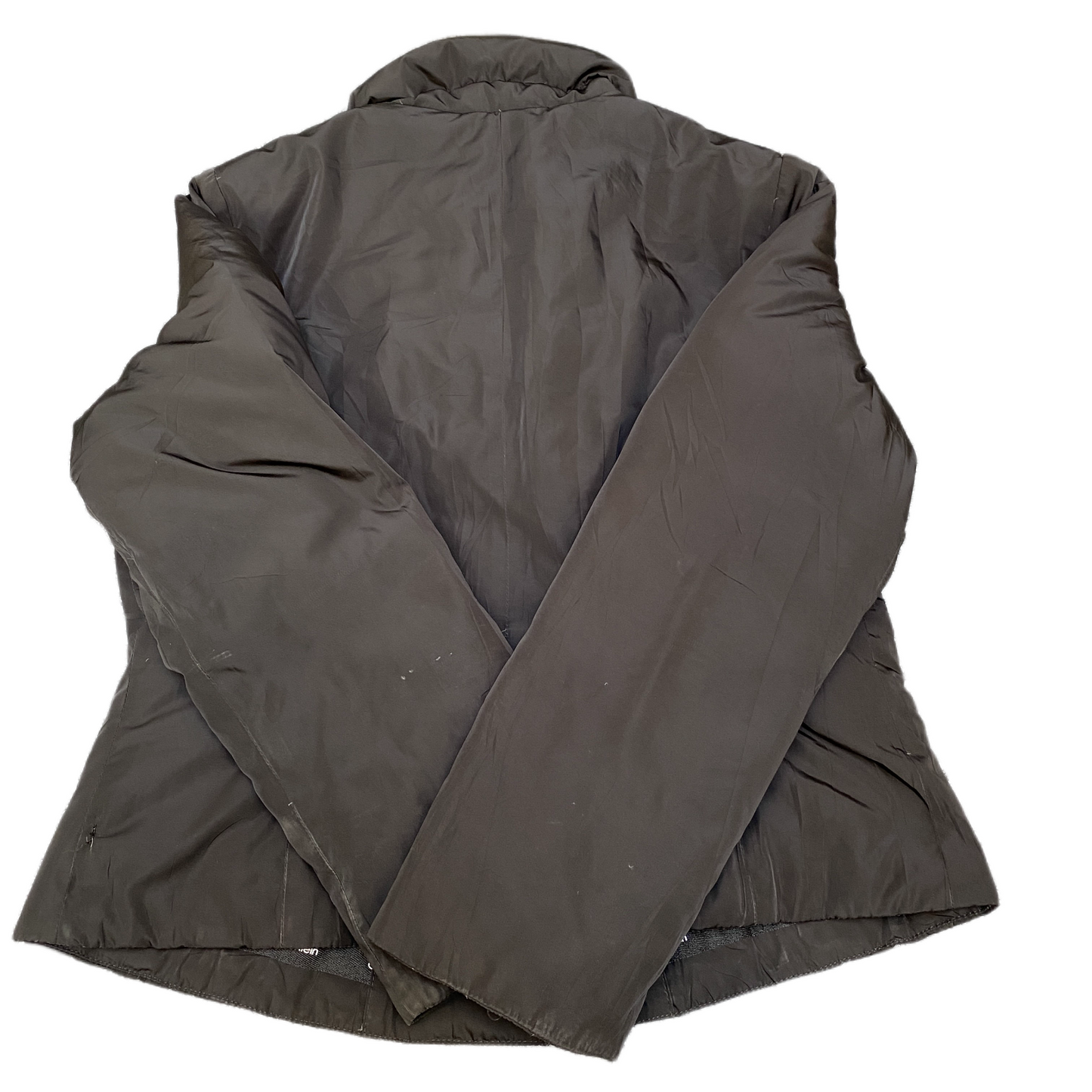 Calvin Klein Down Jacket Womens Medium Black Stretch Insulated Asymmetrical Zip
