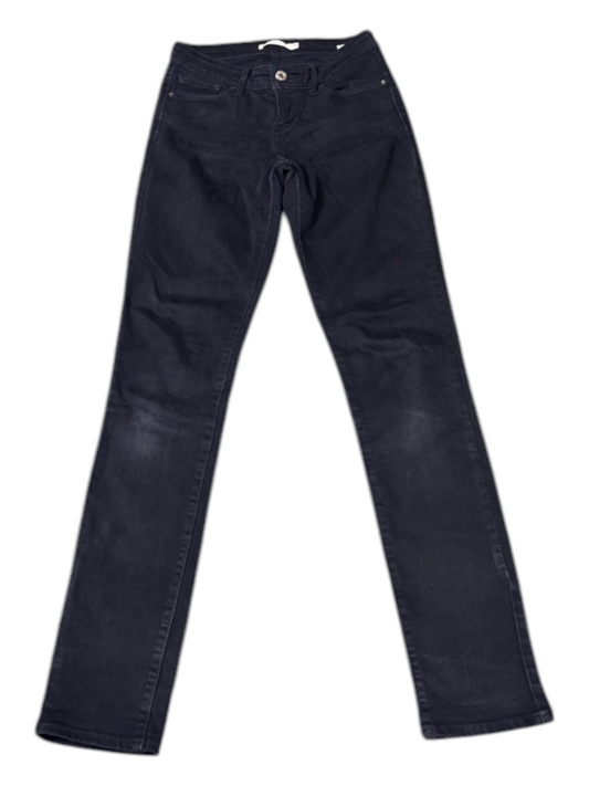 Levi's Jeans Womens 26W 31L Black Denim Dark Wash Stretch Straight Leg 5 Pocket