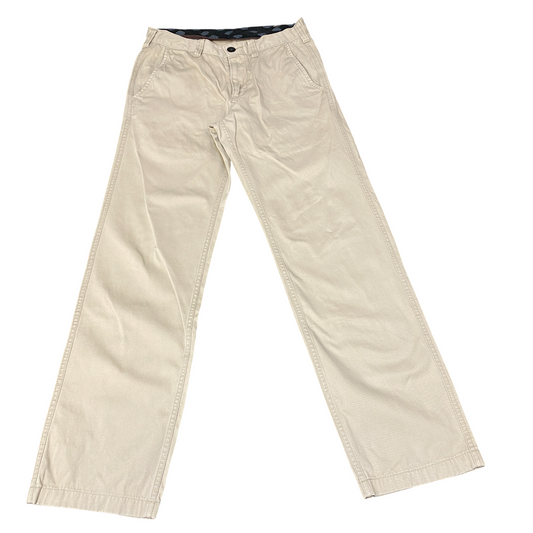 Dickies Pants Mens Medium Beige Slash Pockets Stretch High Waisted Straight Leg