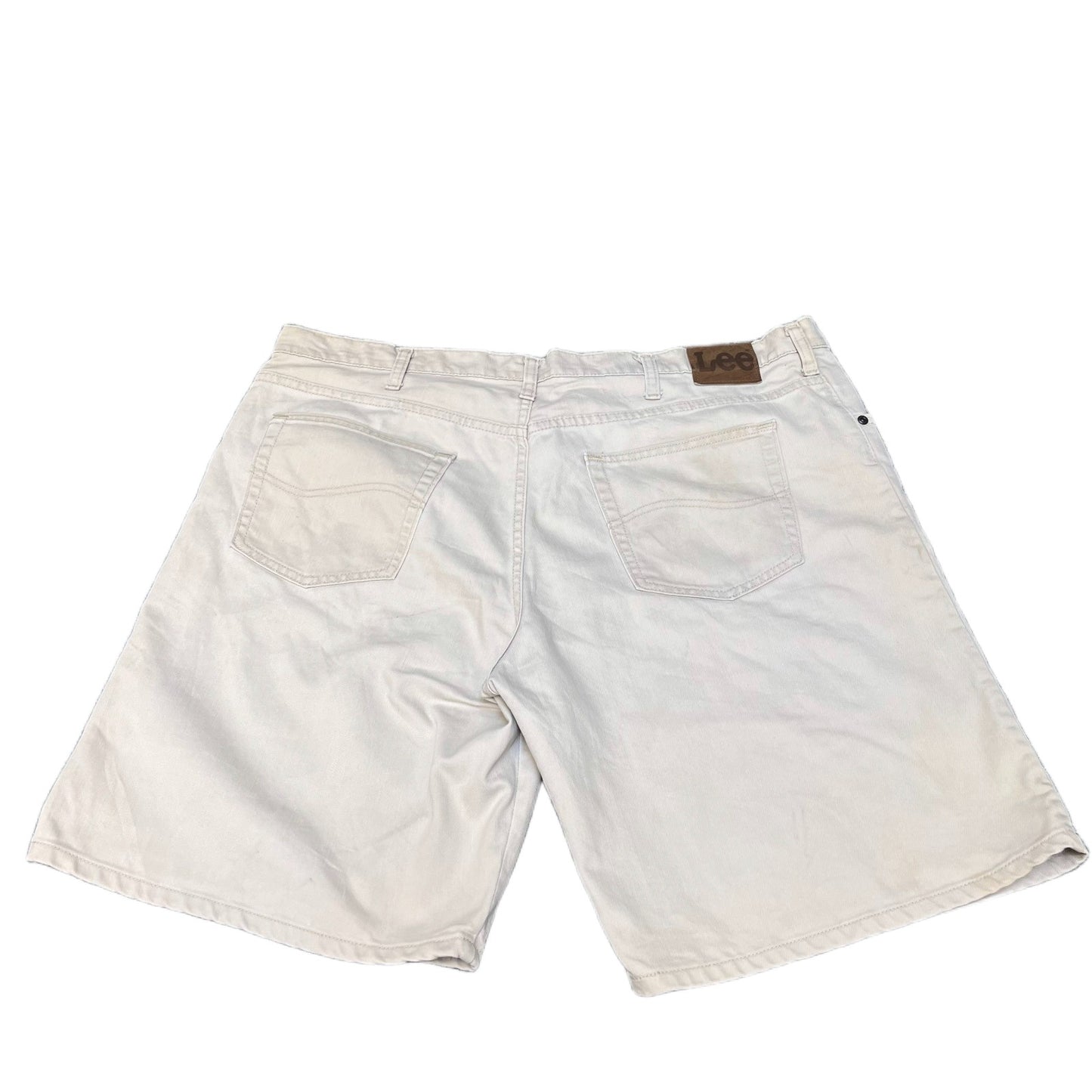 Lee Jean Shorts Fits as Mens XL 42" Waist Tan Denim Classic Five Pockets Outdoor