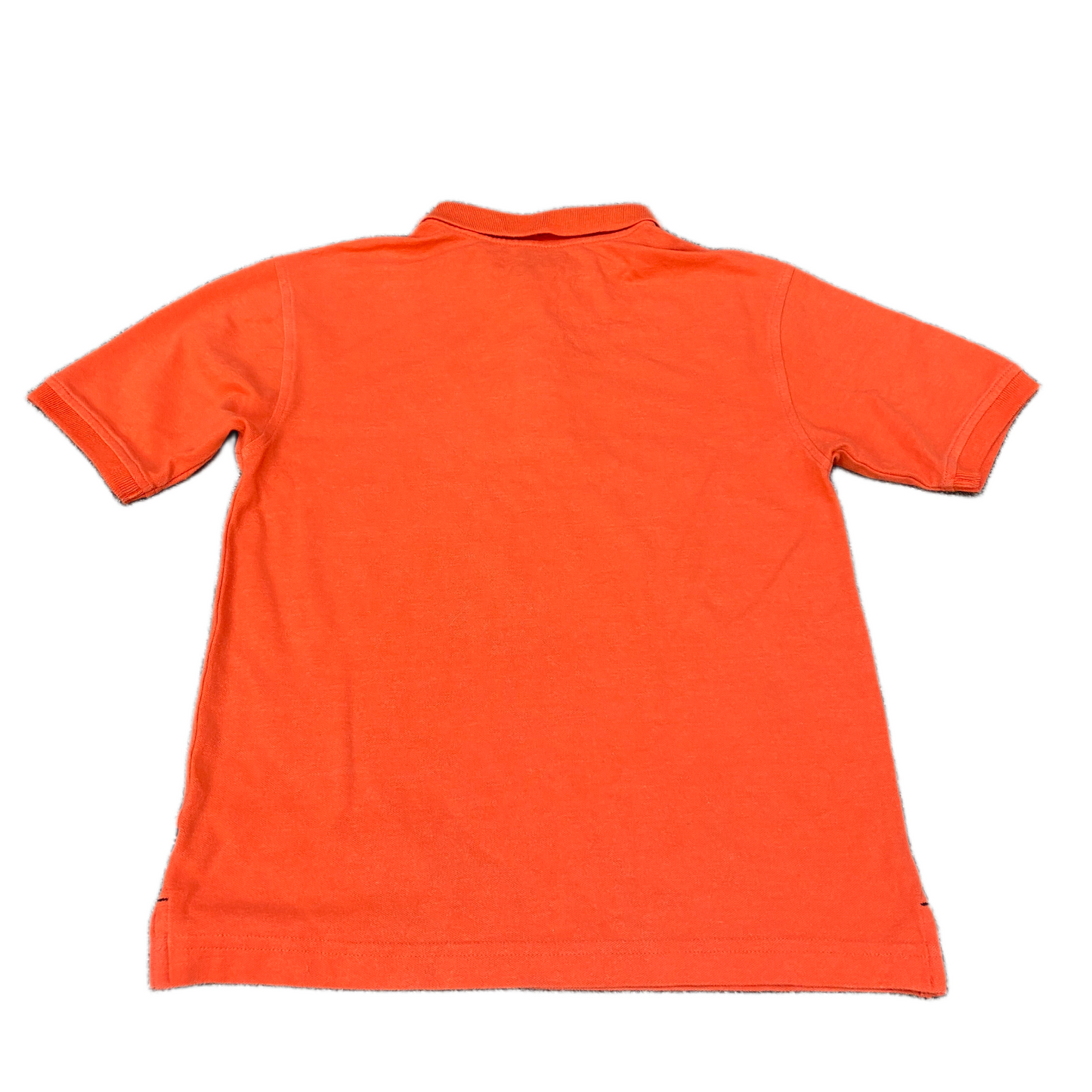 Nautica Polo Shirt Boys Medium Orange Stretch Golf Performance Logo Slit Popover