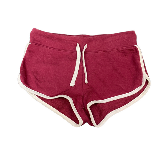 Running Sprinter Shorts Womens XS 26" Waist Maroon Athletic Workout Dolphin Hem