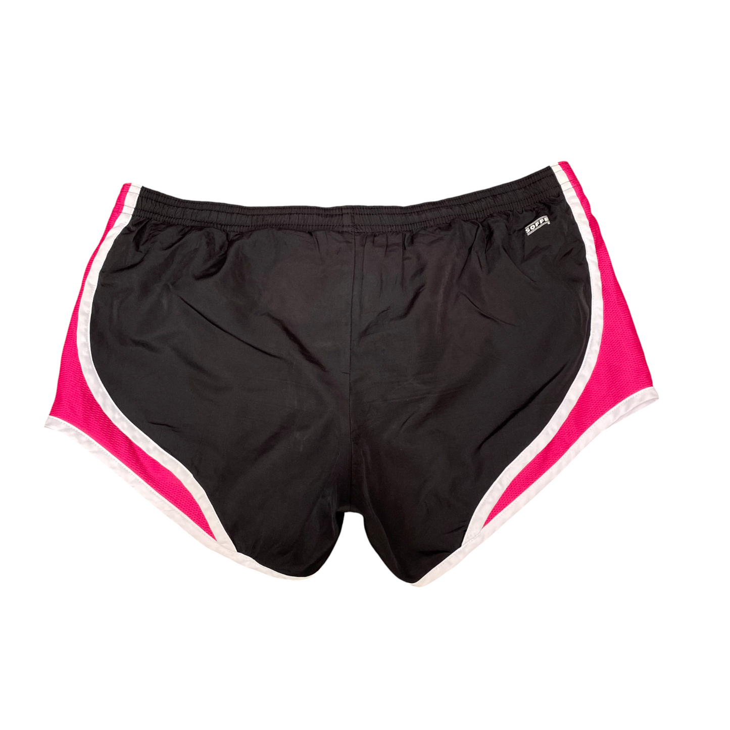 Running Sprinter Shorts Womens Small Black Pink Side Mesh Workout Dolphin Hem
