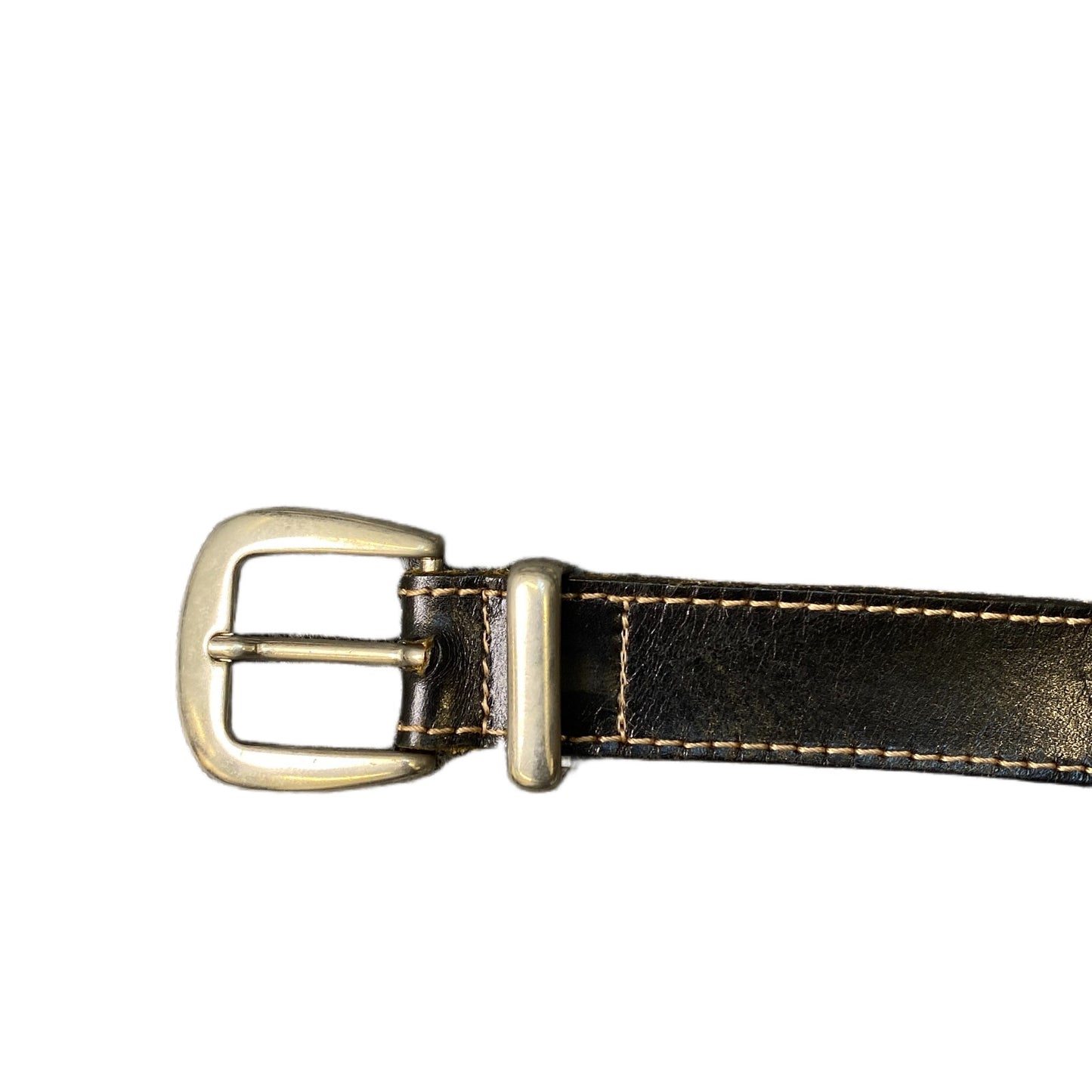 Vintage Westbury Waist Belt Mens Black Leather Silver Pin Buckle 46 Inches