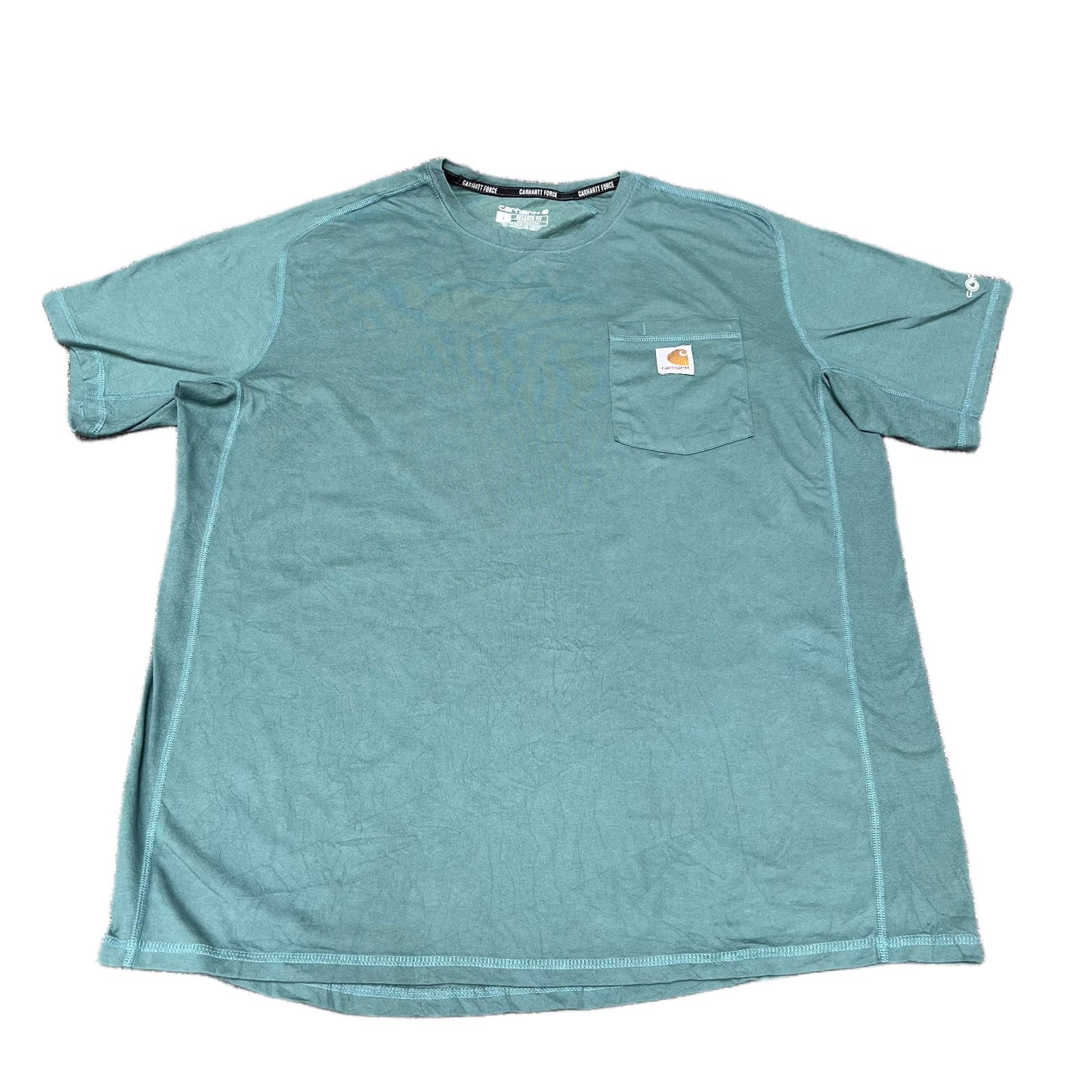 Carhartt Force Pocket T-Shirt Mens L Green Relaxed Fit Short Sleeve Summer Tee