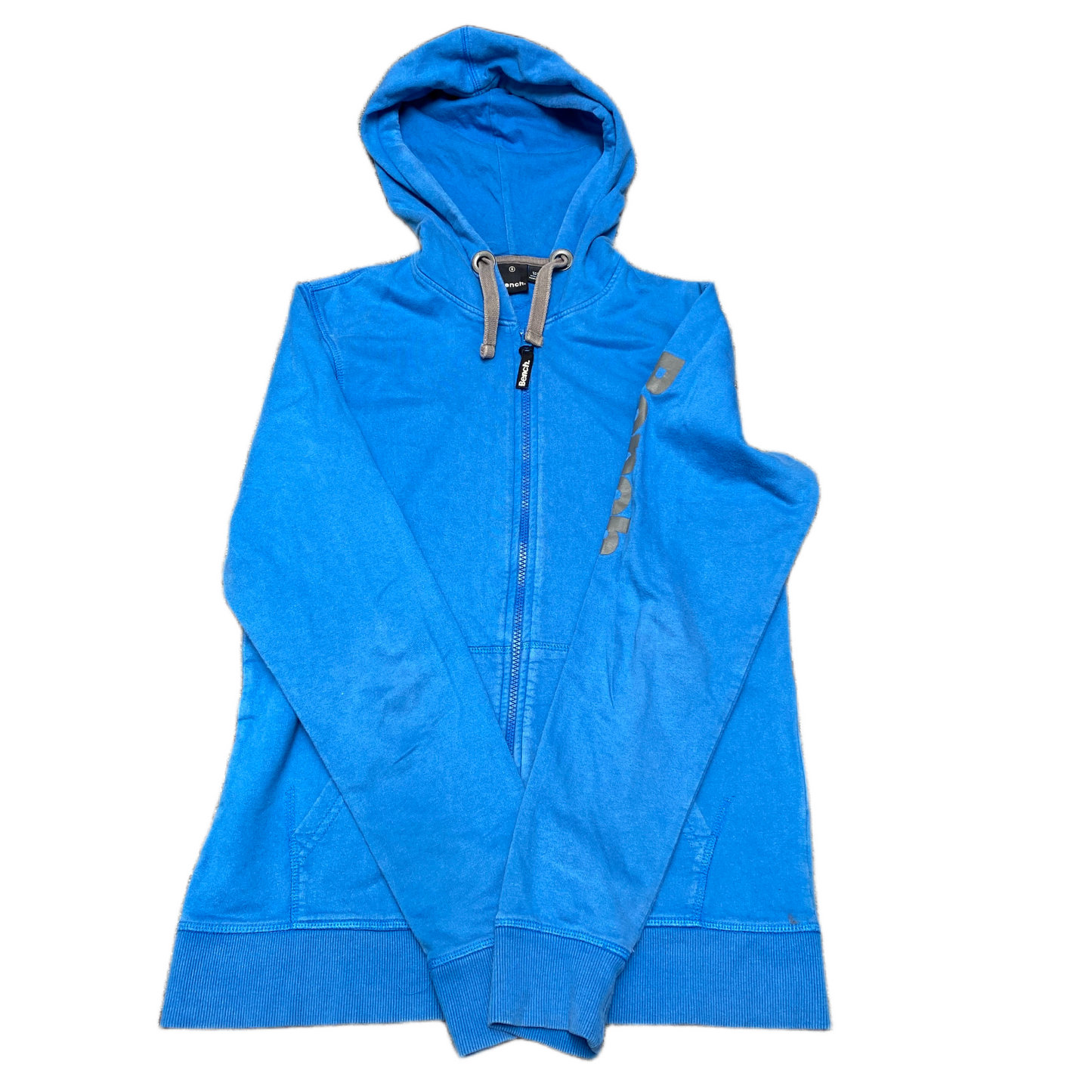Bench Hoodie Womens Small Blue Fleece Lined Long Sleeve Drawstring Full Zipper
