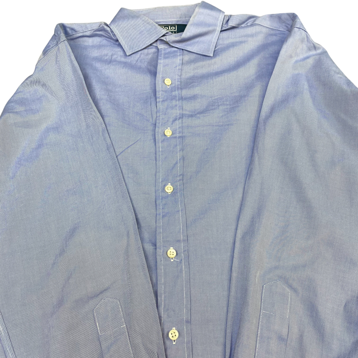 Polo Ralph Lauren Formal Shirt Mens L Blue Regent Classic Fit Button Down