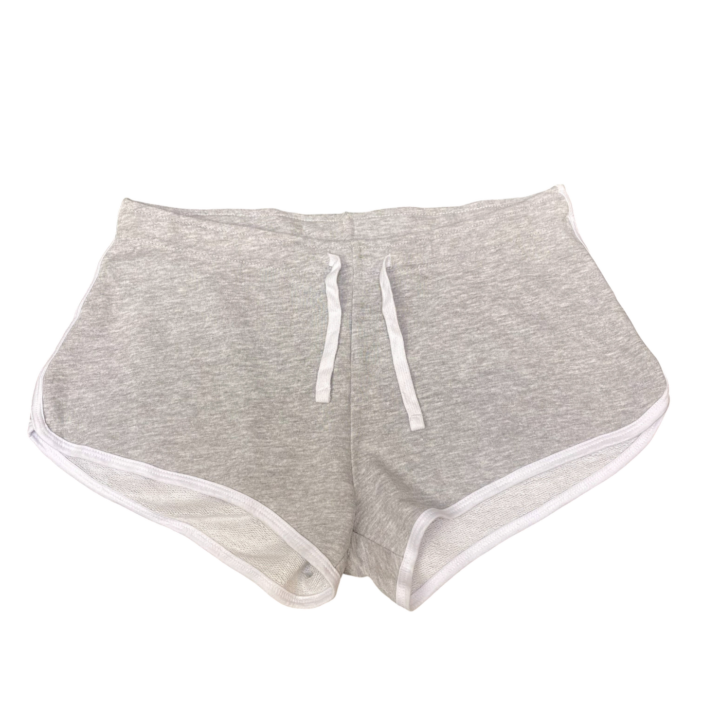 Sprinter Shorts Womens L Grey White Running Training Drawstring Comfort Outdoor