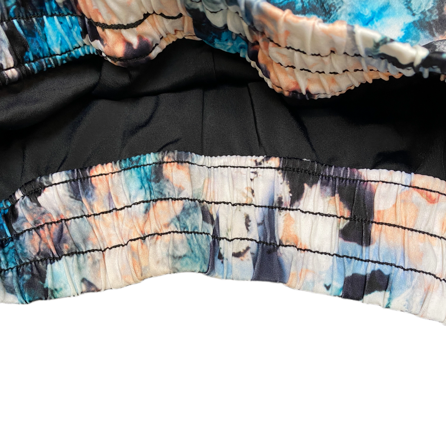 Running Sprinter Shorts Womens M 28" Waist Multicolor Tie Dye Gym Dolphin Hem