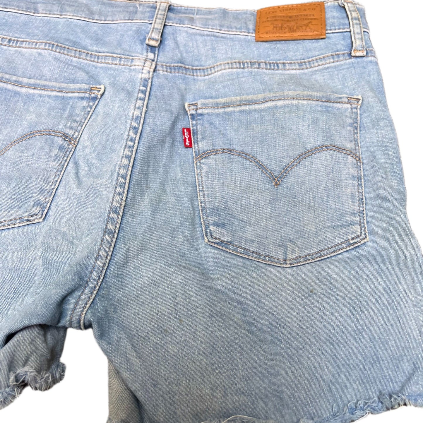 Levi's 720 Super Skinny Denim Shorts Fits as Womens M 30" Waist Blue High Rise