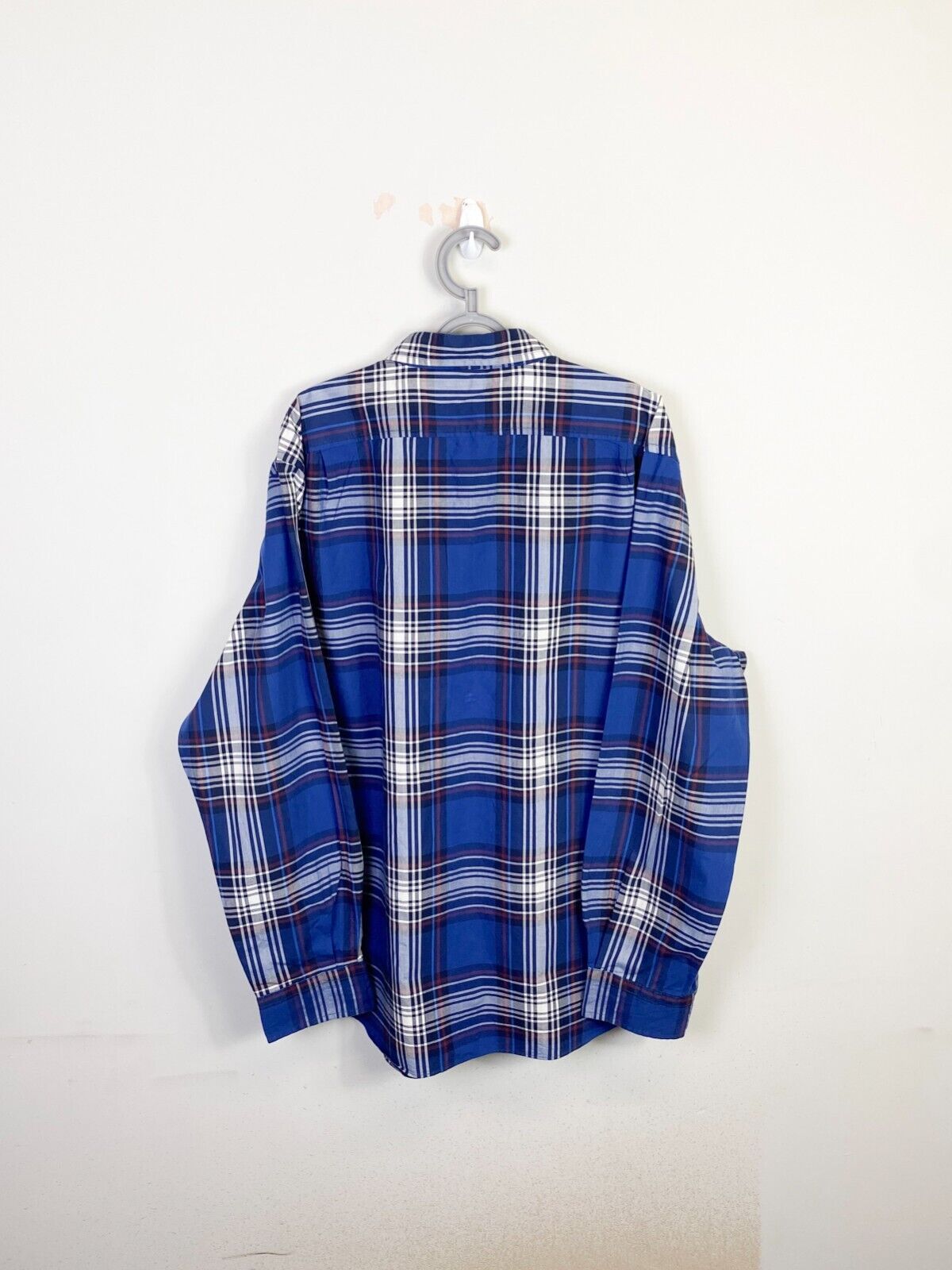 Nautica Shirt Mens XL Blue Plaid Casual Long Sleeve Pocket Collared Button Down