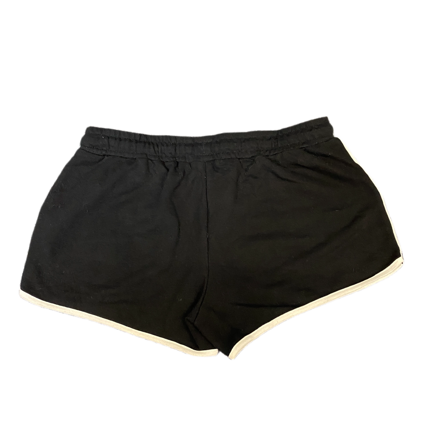 Running Sprinter Shorts Girls M 27" Waist Black Athletic Gym Workout Dolphin Hem