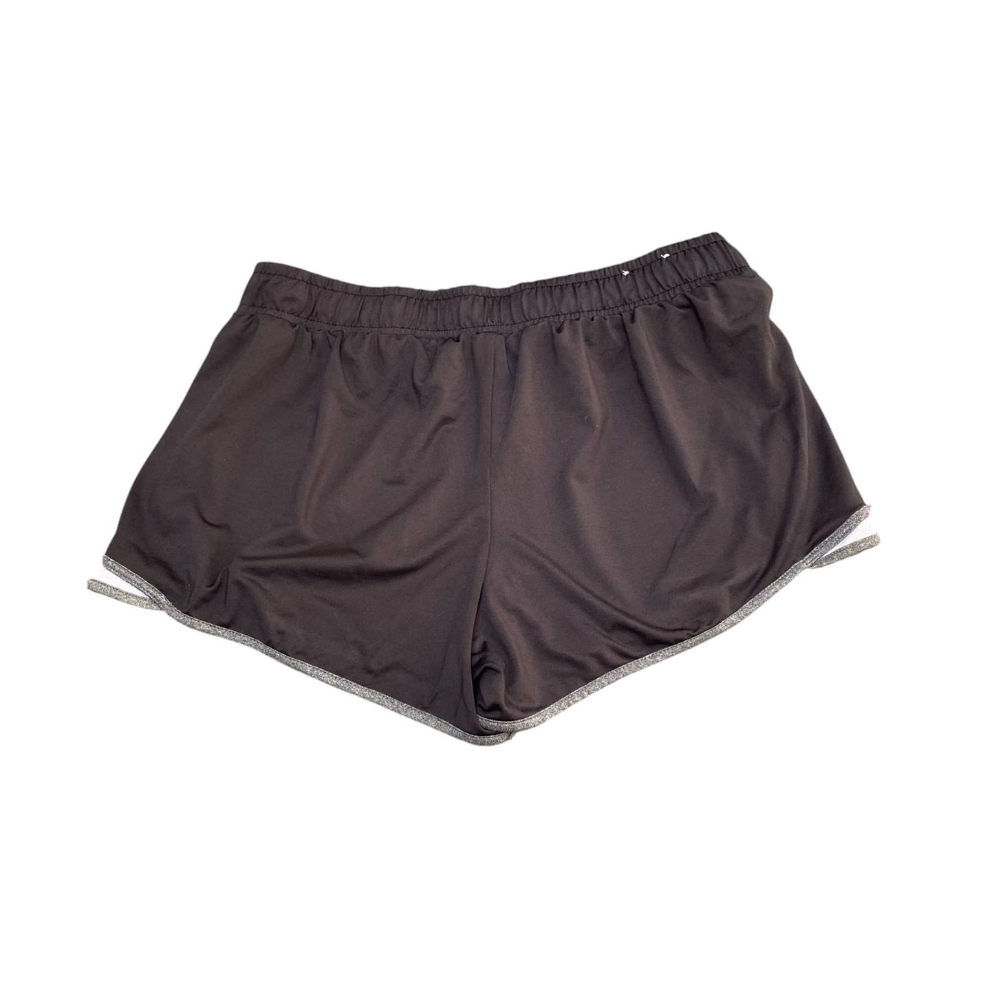 Running Sprinter Shorts Womens Medium Black Drawstring Athletic Fit Dolphin Hem