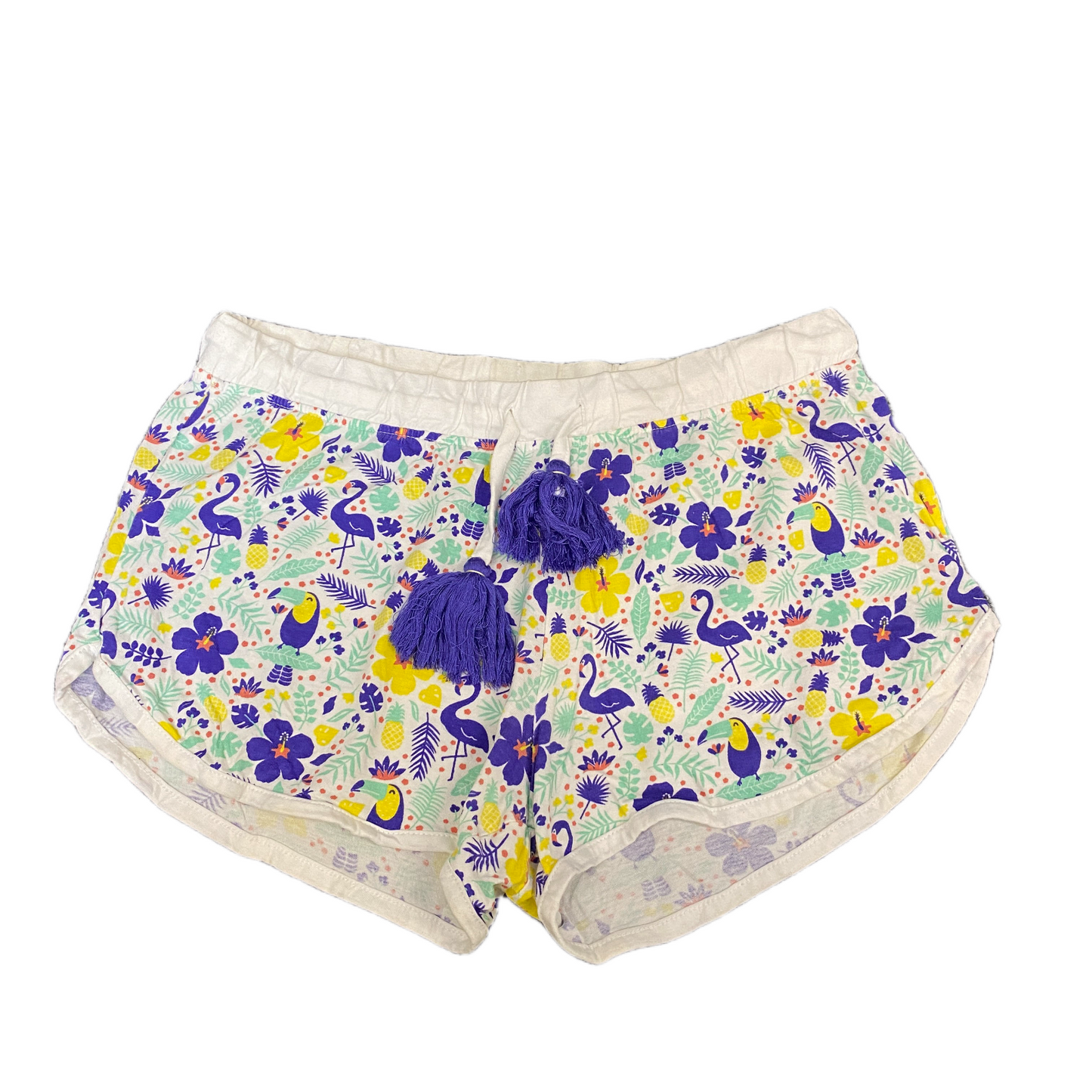 Running Sprinter Shorts Womens M 27" Waist Multi Printed Gym Workout Dolphin Hem