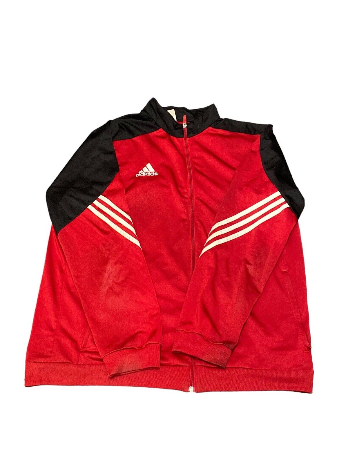 Adidas Lightweight Zip Up Jacket Red Mens XL