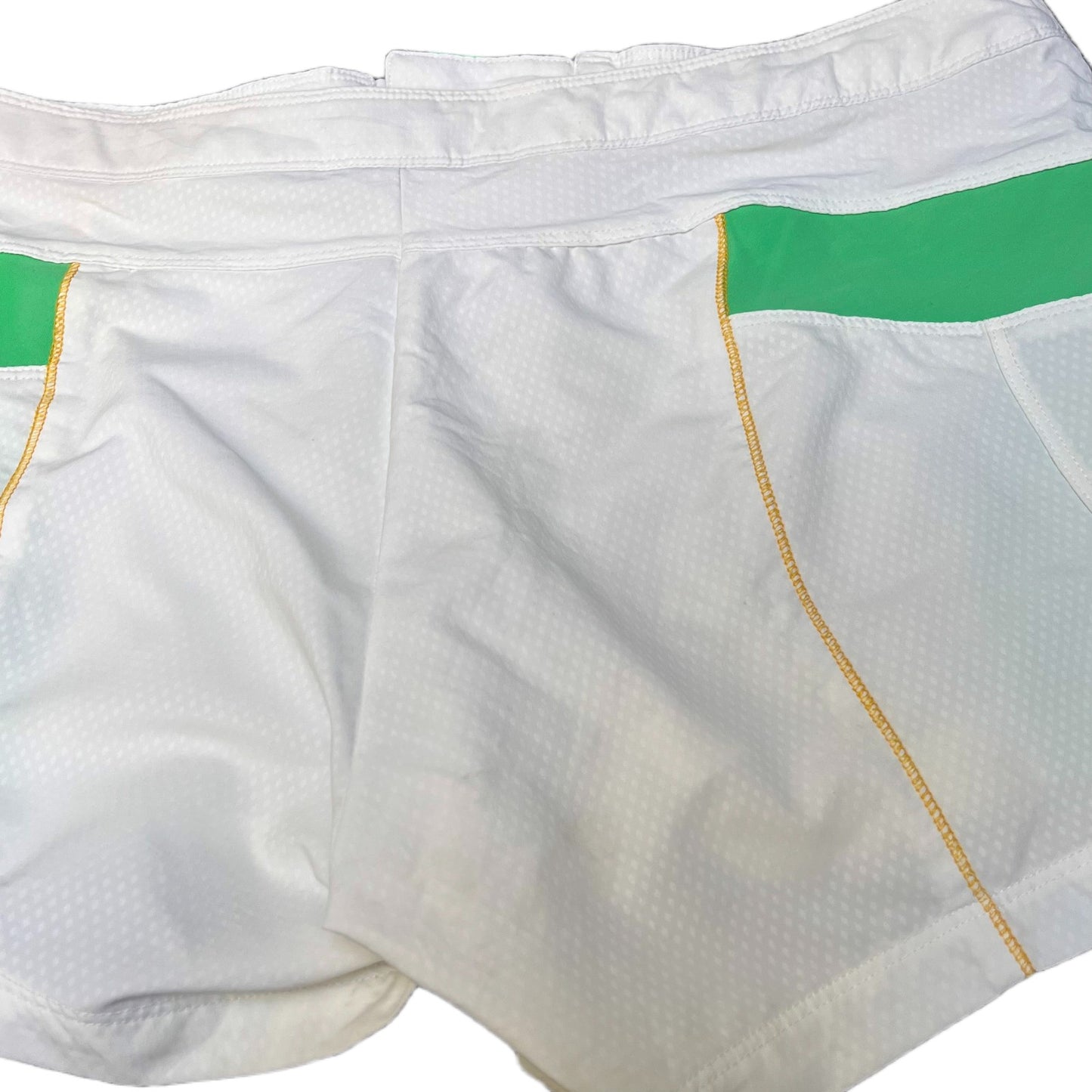 Nike Sphere Dry Athletic Shorts Fits as Womens XL 34" Waist White Green Lace Up