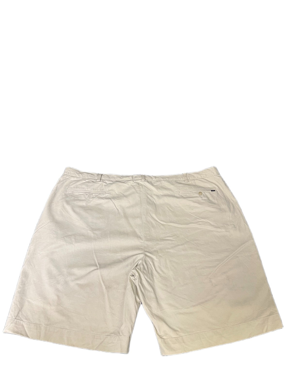 Ralph Lauren Classic Chino Shorts Fits as Mens XL 47" Waist Khaki Flat Front