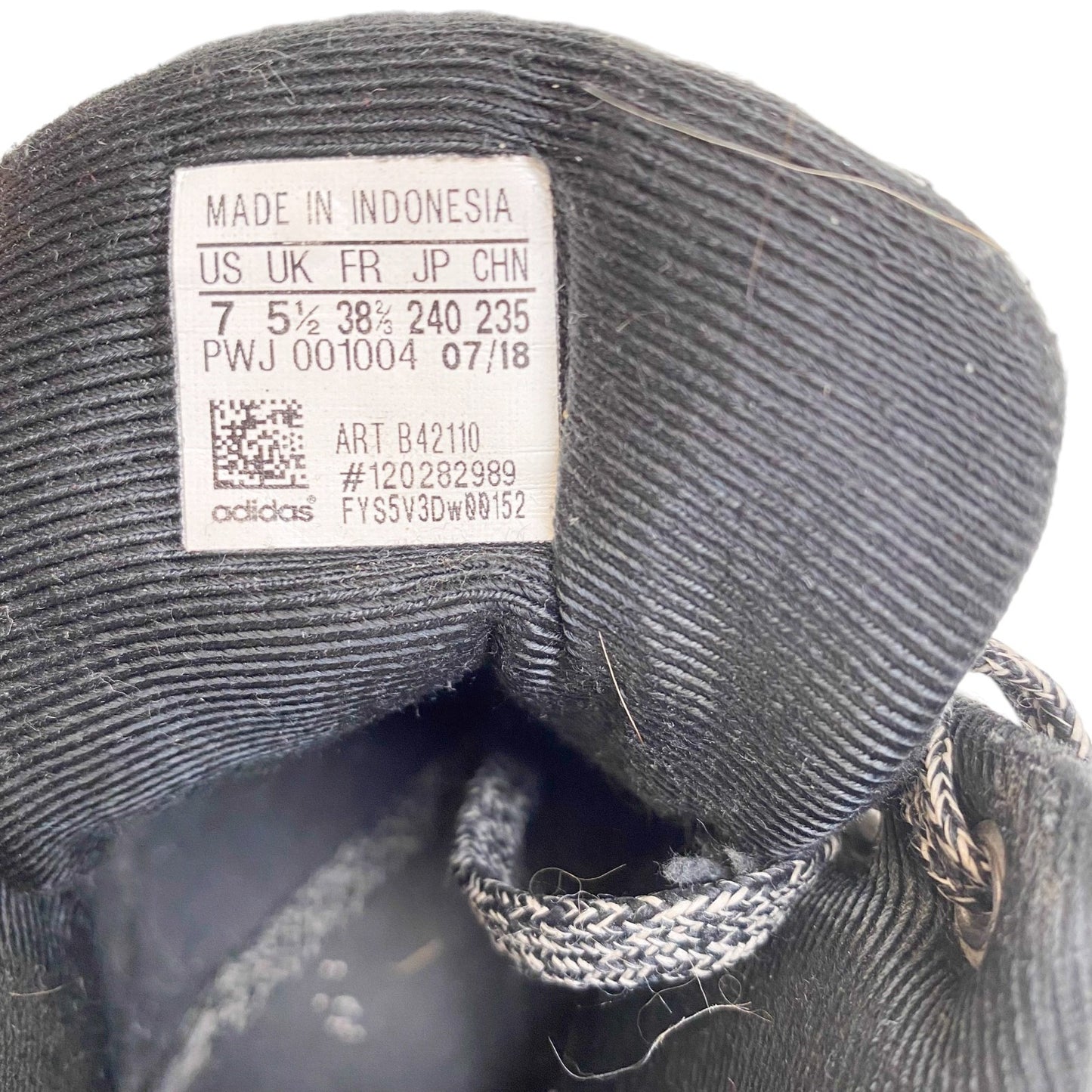 Adidas Hoops 2.0 Mid Basketball Sneakers UK 5.5 Black Synthetic Leather