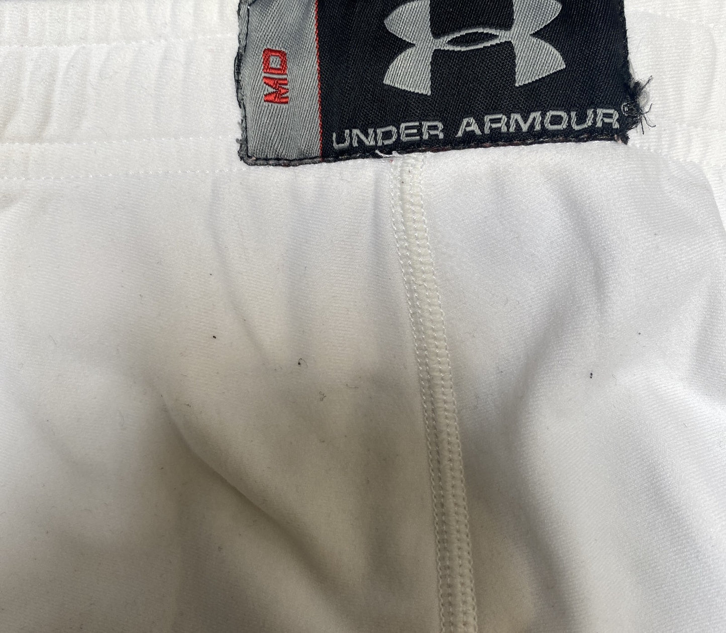 Under Armour Joggers Fits as Womens 21" Waist White Performance Stretch Trouser