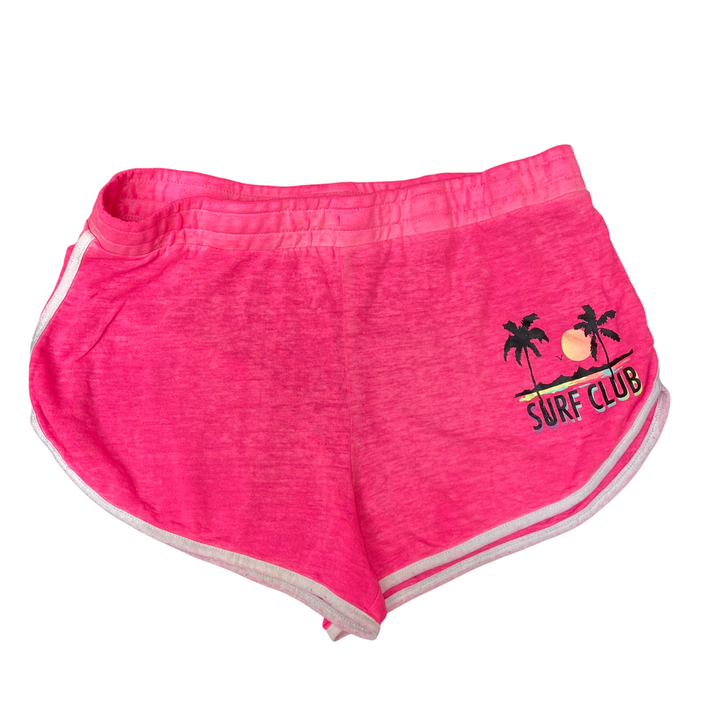 No Boundaries Sprinter Shorts Womens XL Pink Surf Club Running Athletic Outdoor