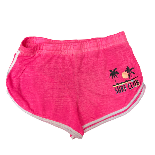 No Boundaries Sprinter Shorts Womens XL Pink Surf Club Running Athletic Outdoor