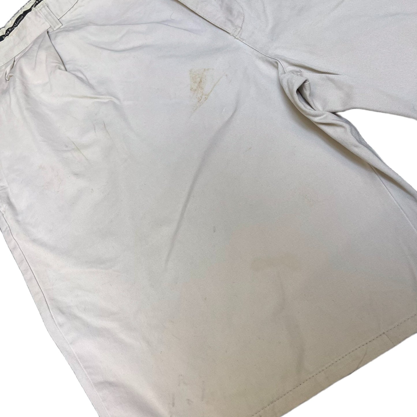Polo Ralph Lauren Chino Shorts Fits as Mens XL 40" Waist Cream Slash Pocket