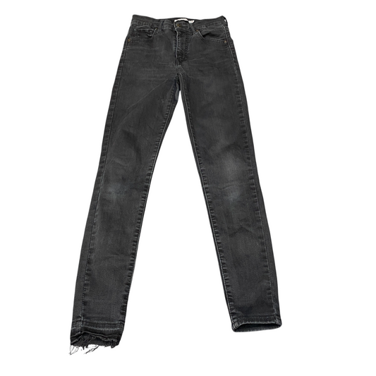 Levi's Jeans Women 24" Waist Black Premium Mile High Super Stretch Skinny Leg