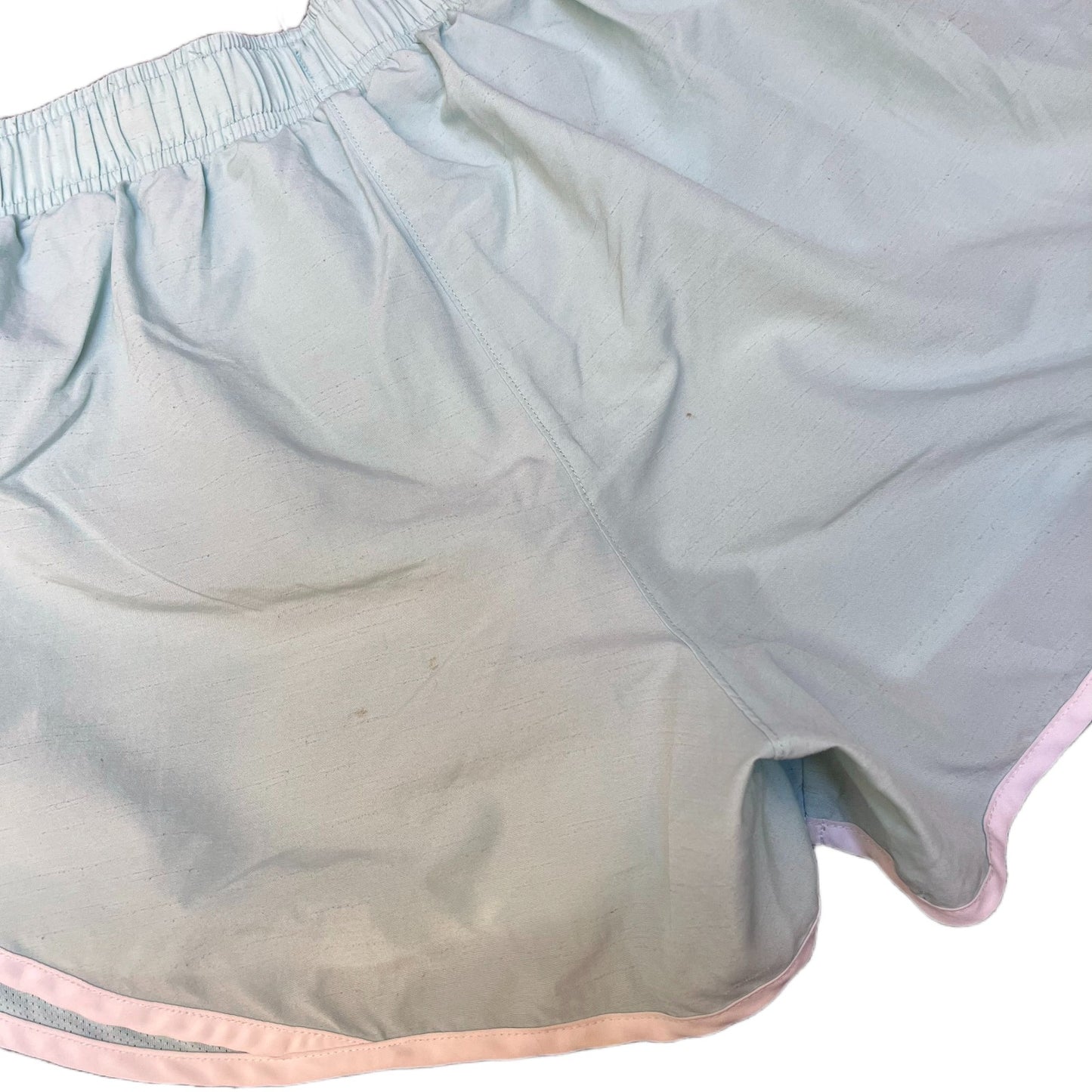 Nike Running Sprinter Shorts Fits as Women S 26" Waist Green White Dolphin Hem