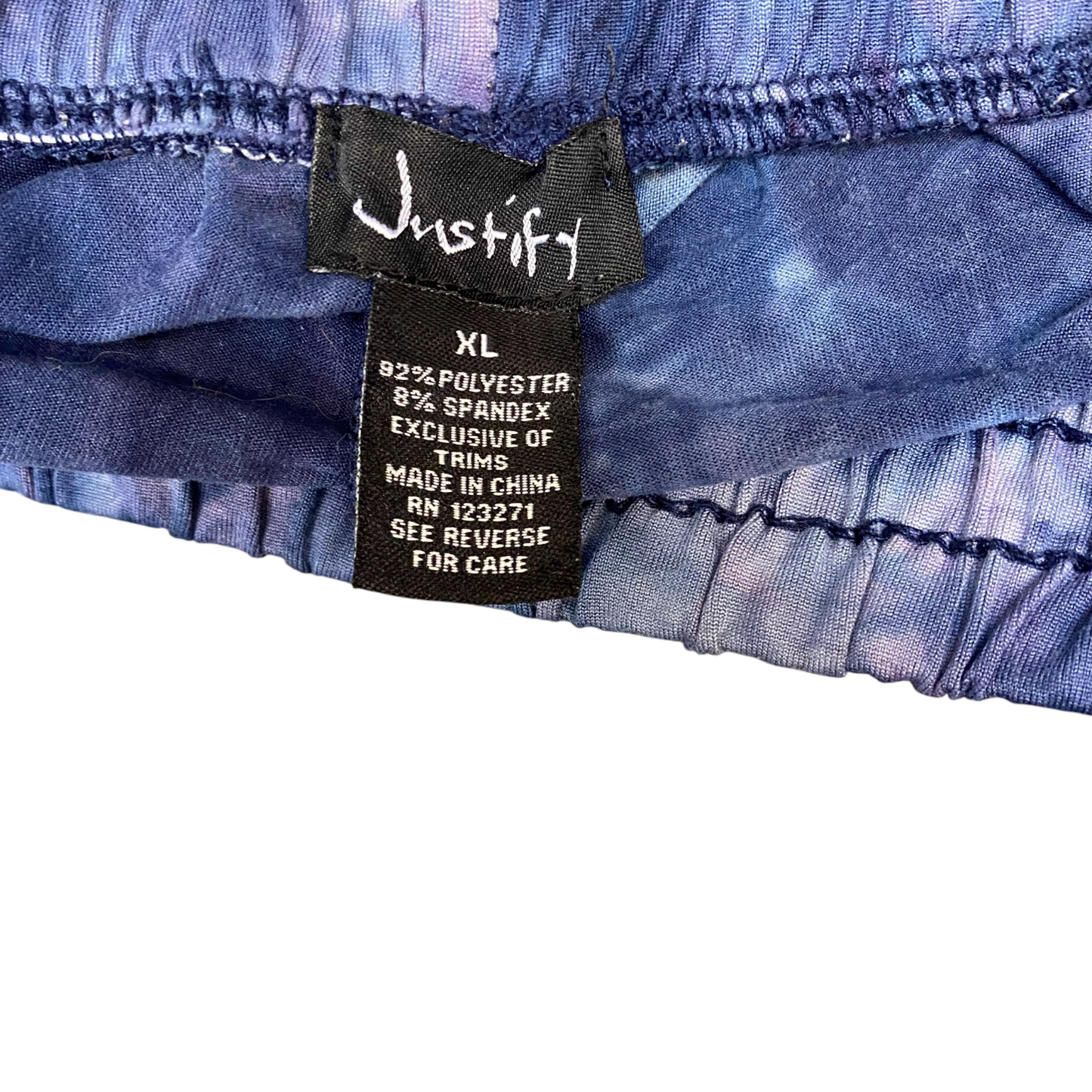 Running Sprinter Shorts Womens XL Purple Tie Dye Drawstring Waist Dolphin Hem