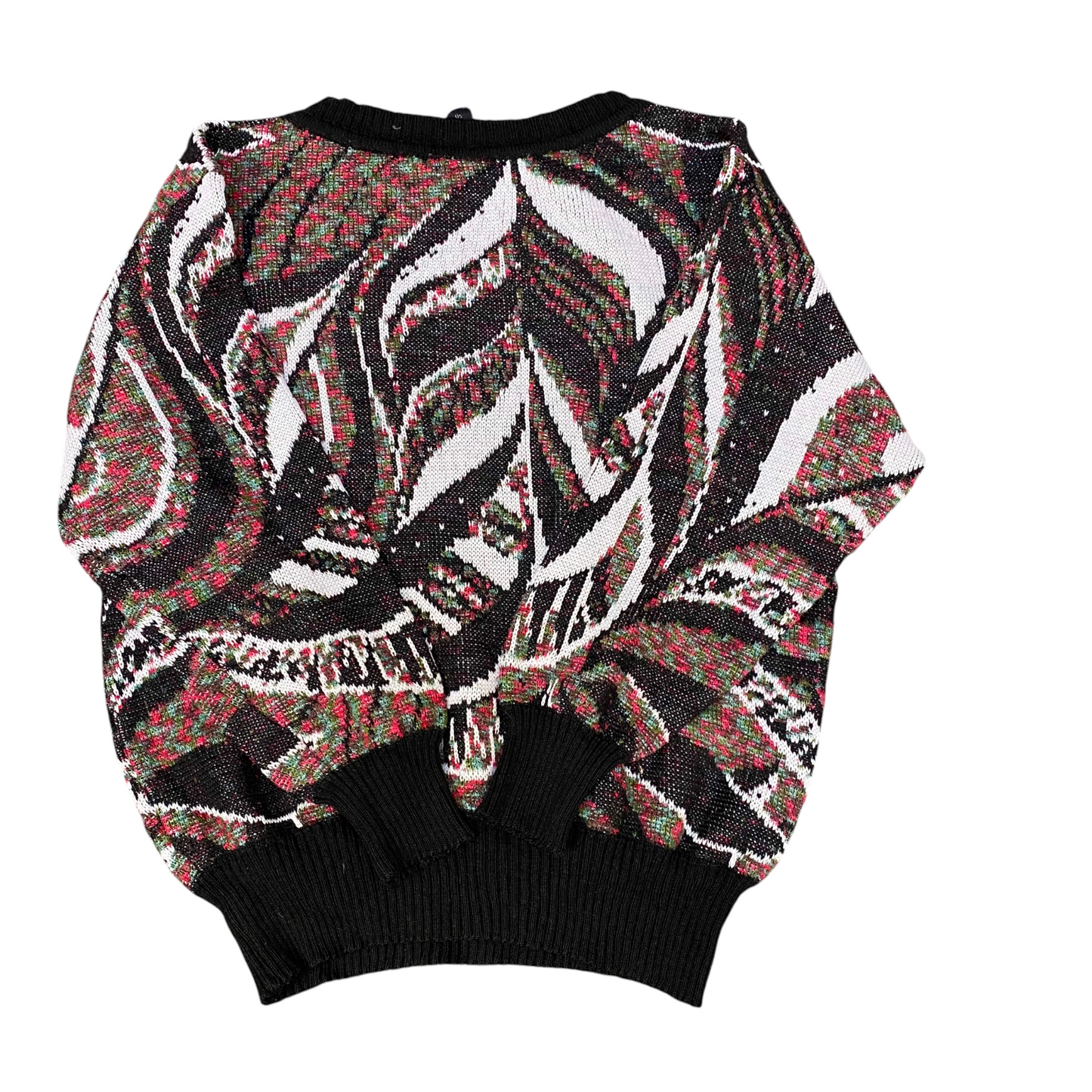 Chic Jumper Womens Medium Multi Knitted Long Sleeve Ribbed Cuff & Hem Pullover