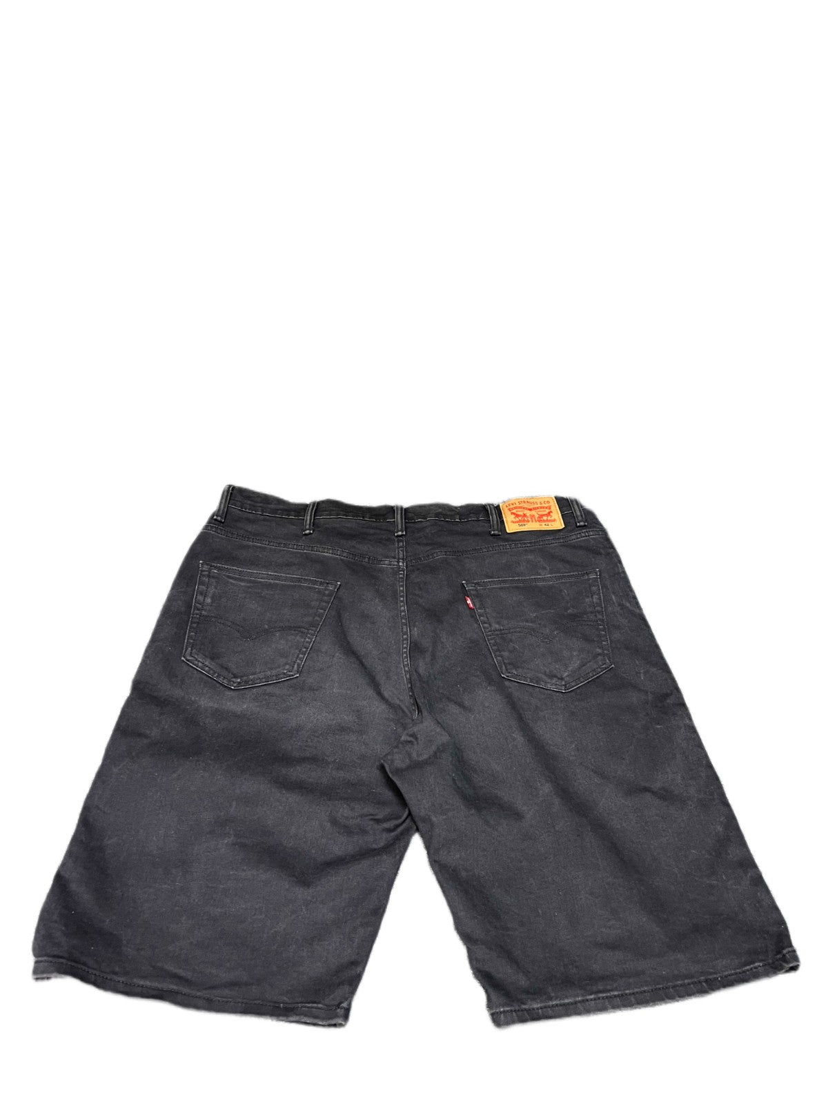 Levi's 569 Loose Straight Jorts Shorts Fits as Mens XL 43" Waist Black Denim