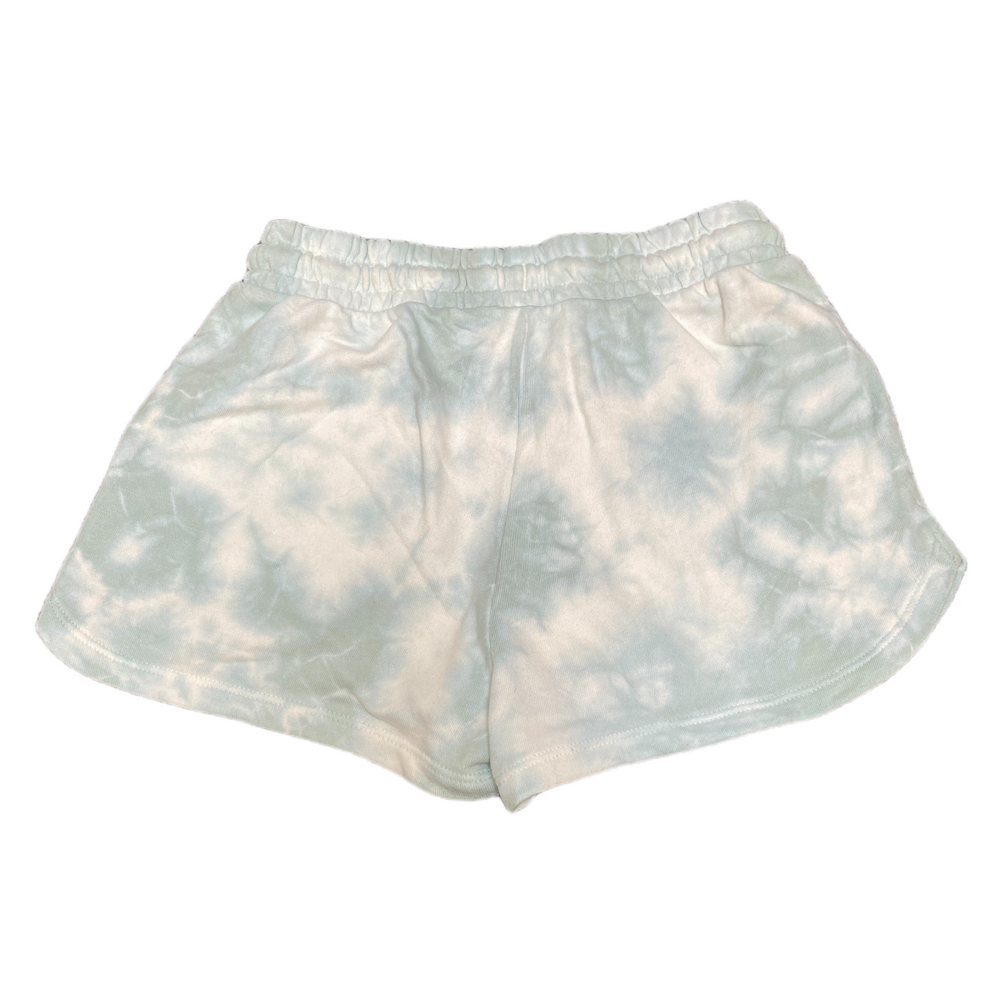 Running Sprinter Shorts Womens XS 24" Waist Blue White Tie Dye Athletic Workout