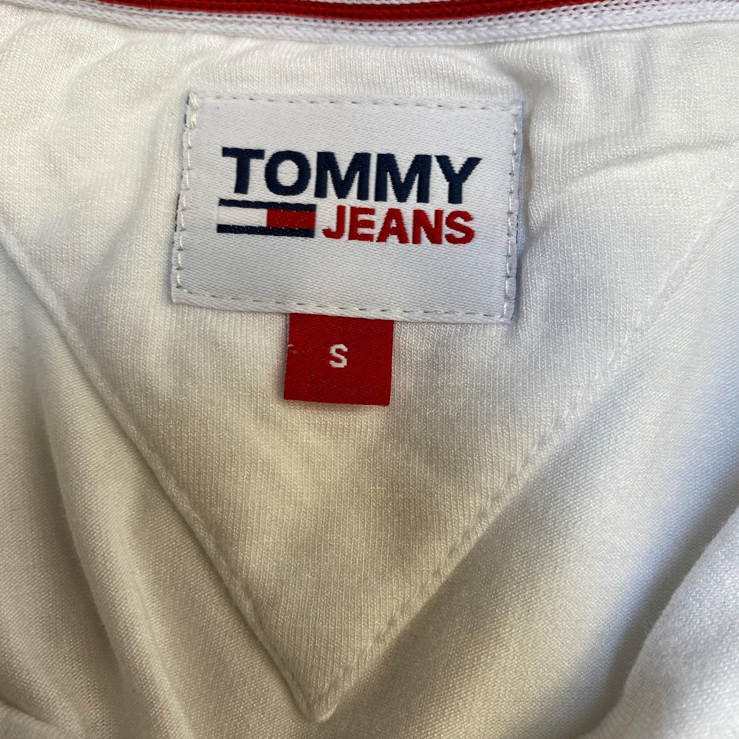 Tommy Hilfiger Shirt Womens Small White Stretch Drawcord Hem Sleeveless Tee