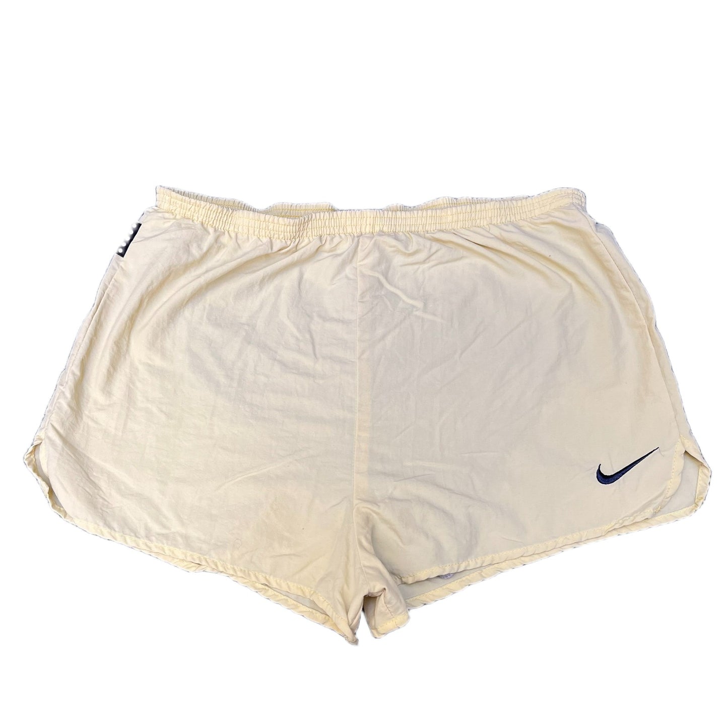 Nike Running Sprinter Shorts Womens S 29" Waist Yellow Elastic Waist Dolphin Hem