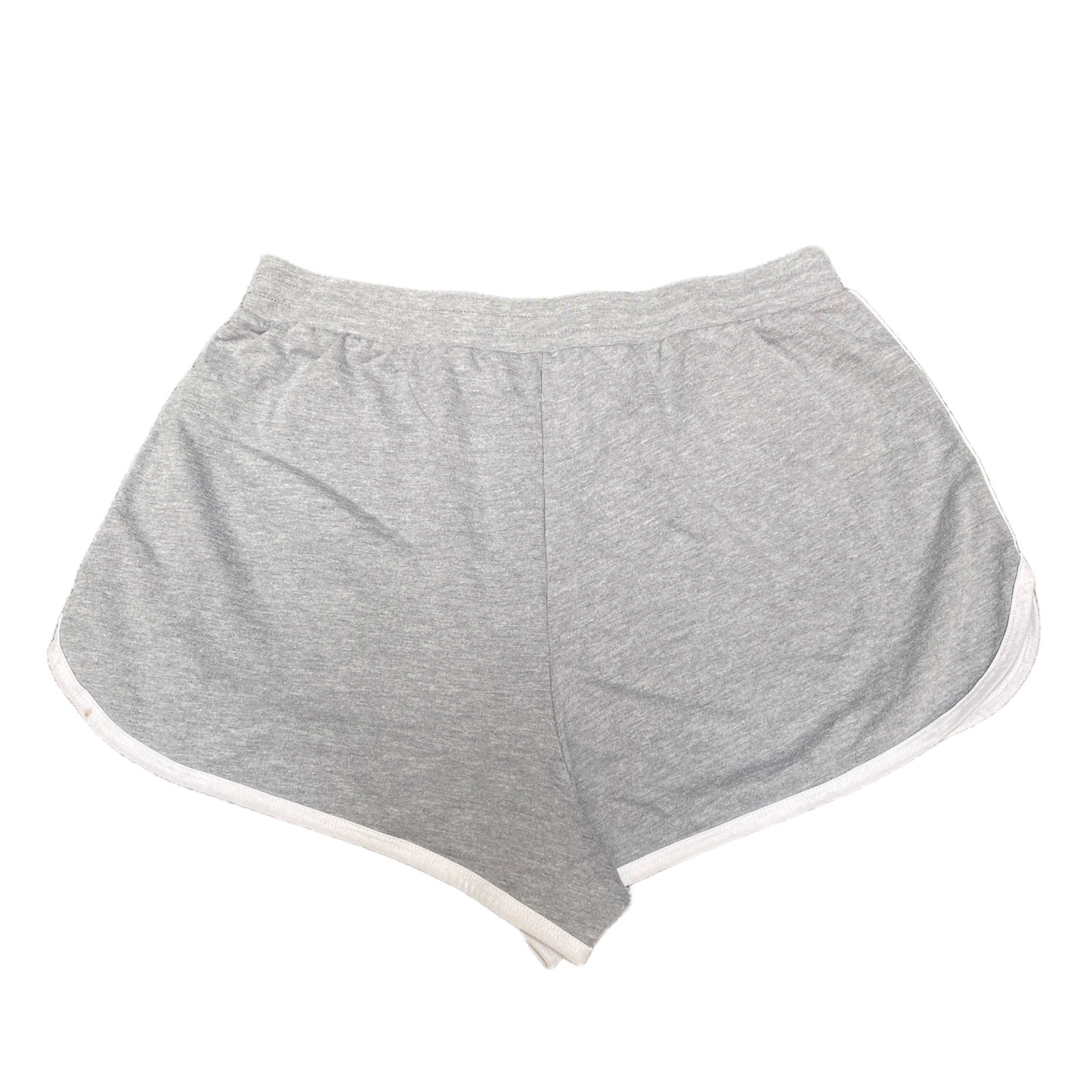 Running Sprinter Shorts Womens L 29" Waist Grey Athletic Gym Workout Dolphin Hem