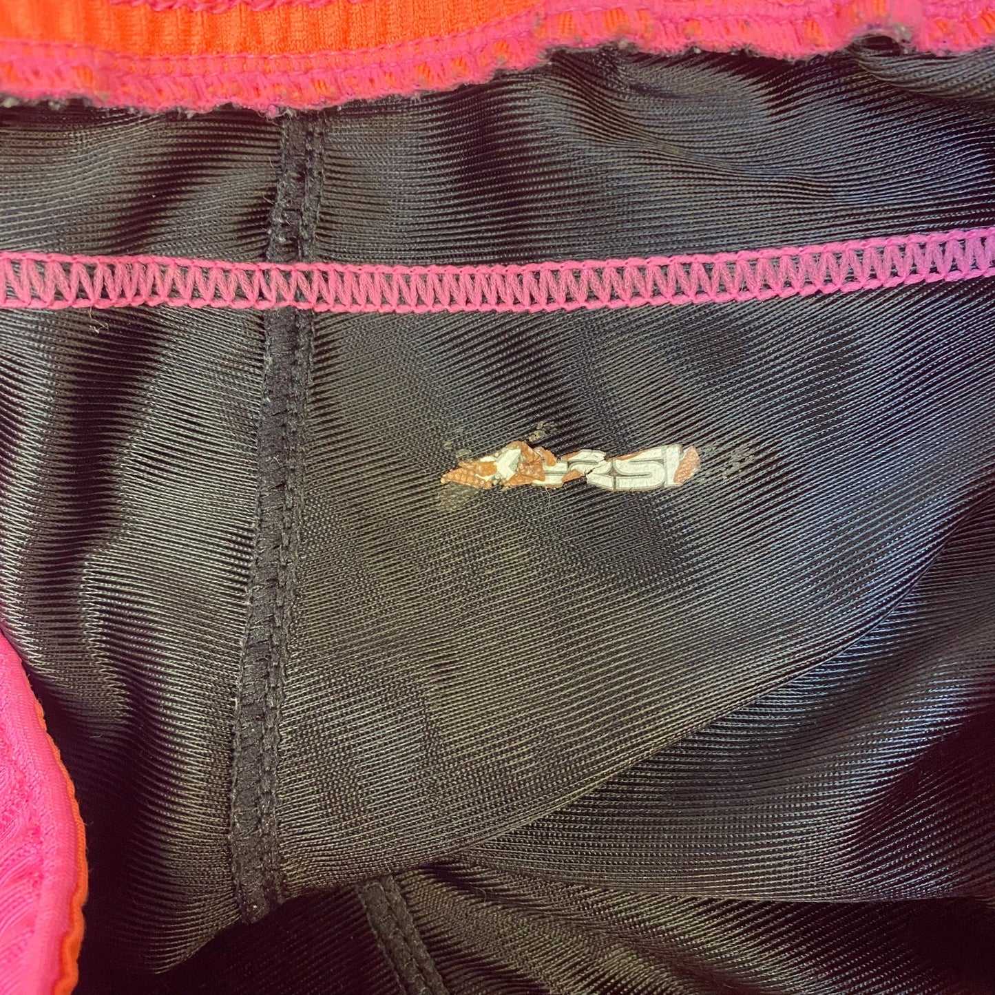 Running Sprinter Shorts Womens Small Black Pink Semi-Fitted Drawstring Waist