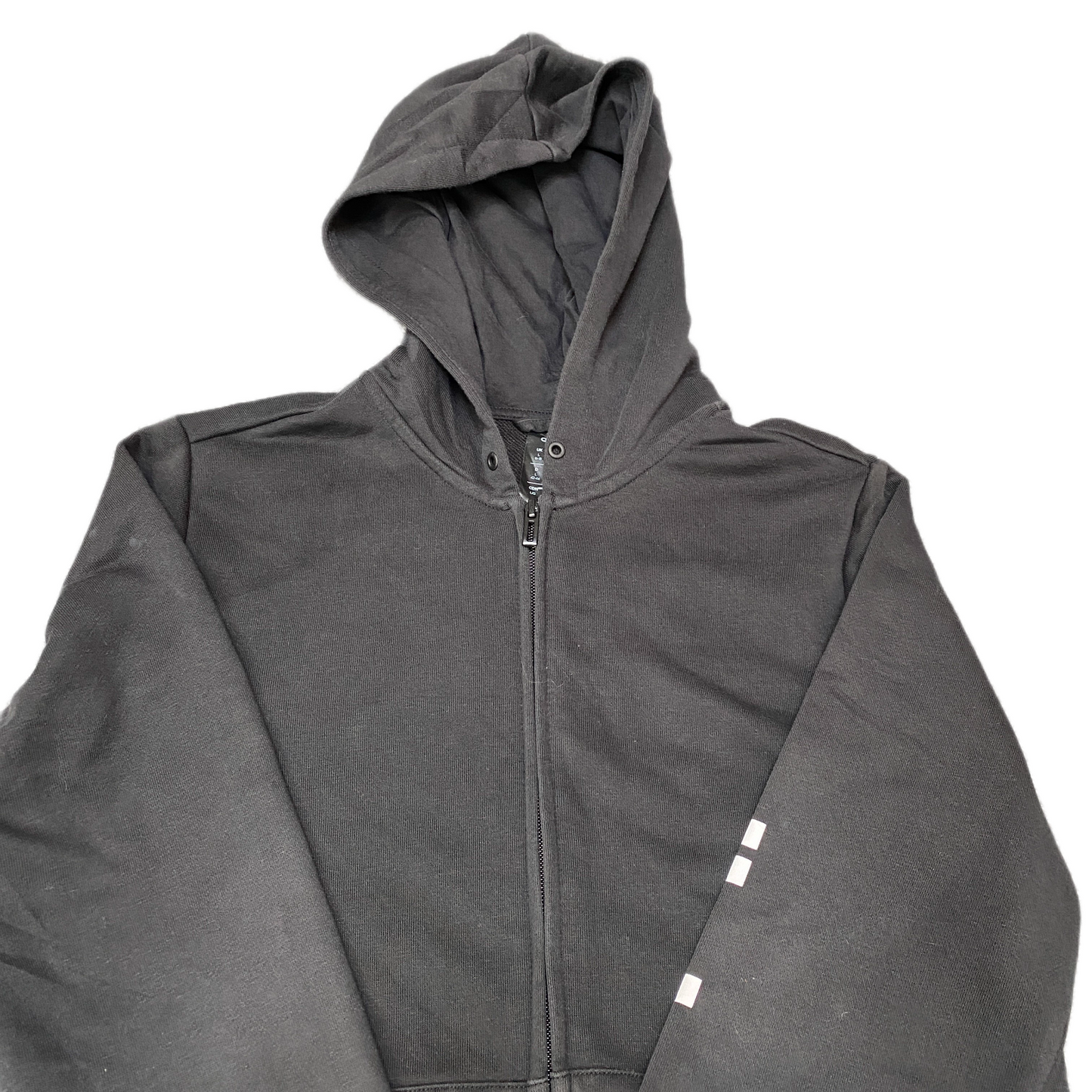 Adidas Hoodie Womens Large Black Pockets Heavyweight Raglan Sleeve Full Zipper