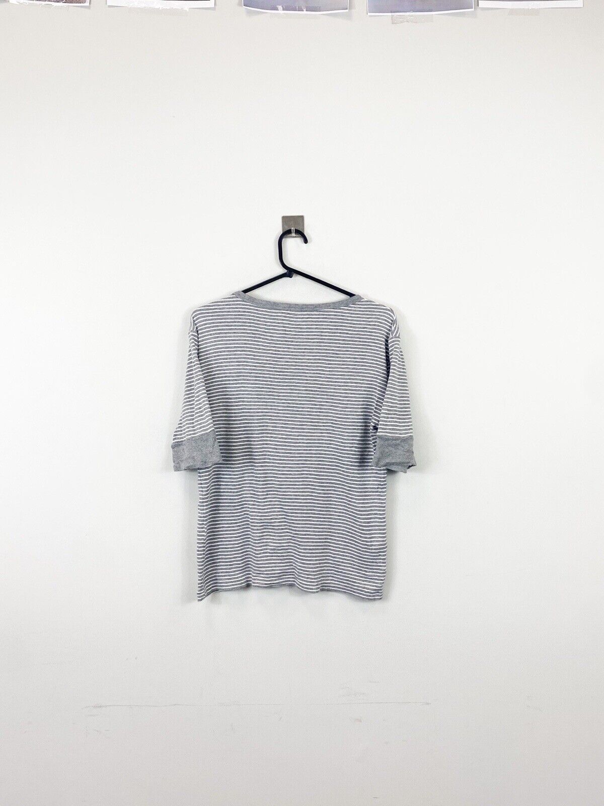 Ralph Lauren T Shirt Grey Stripes Womens L