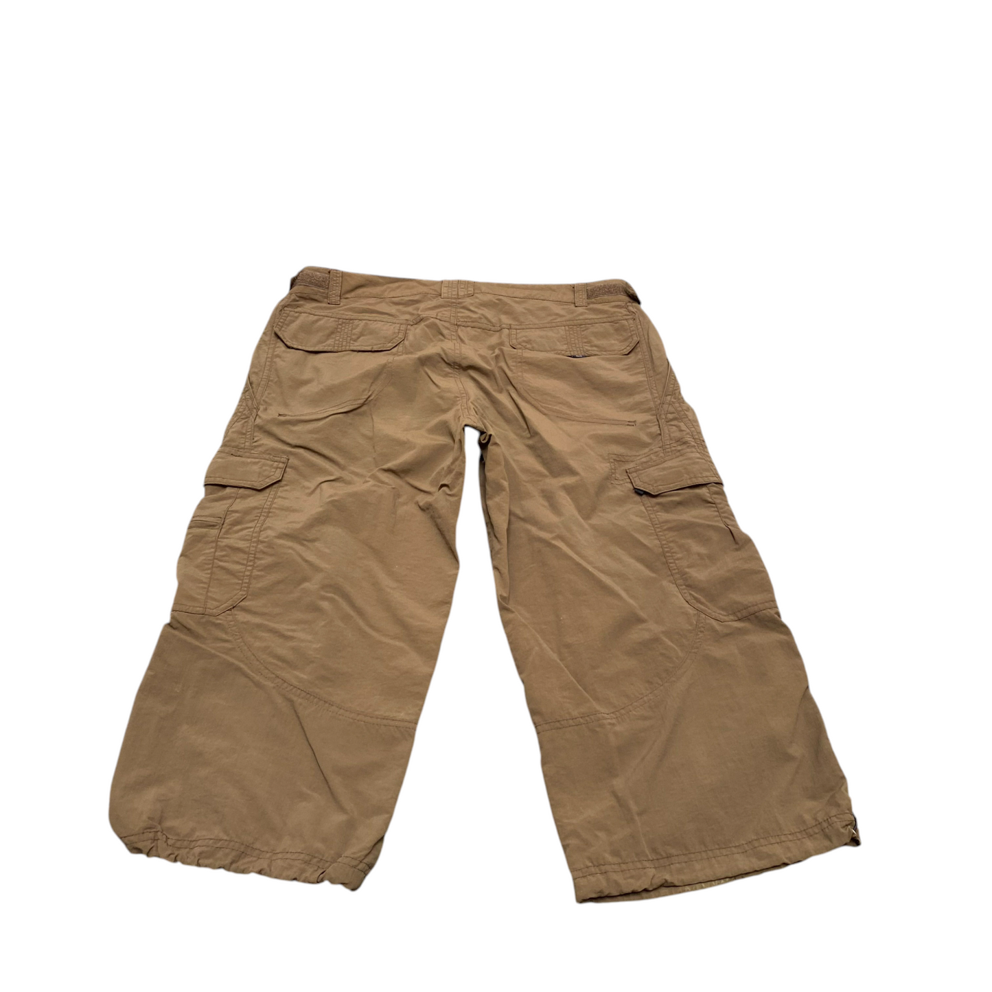 Everton Cropped Pants Mens XL Tan Cargo Pockets Straight Leg Hiking Outdoor