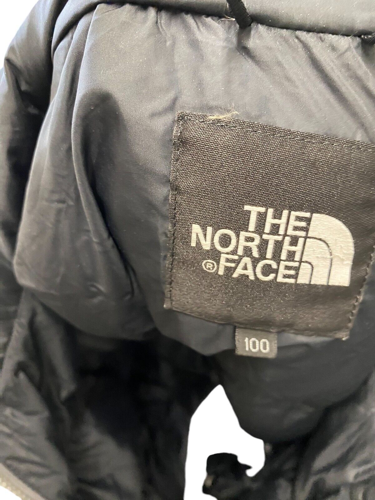 The North Face Nuptse 700 Puffer Jacket Men's M Grey Black Goose Down Full Zip