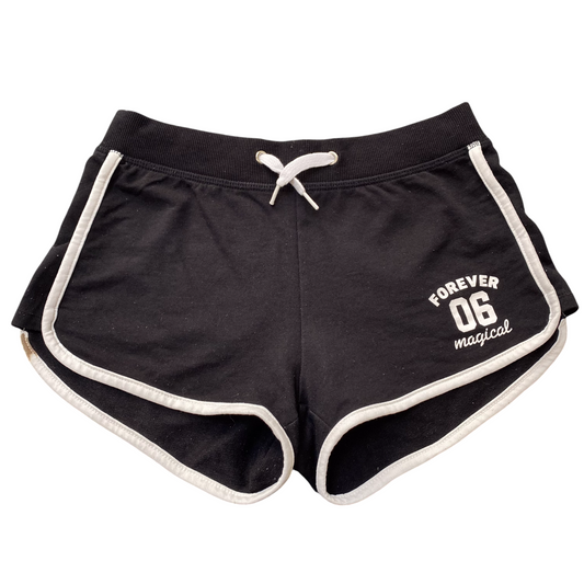 H&M Divided Sprinter Running Shorts Womens 27W Black Elastic Waist Athletic Fit