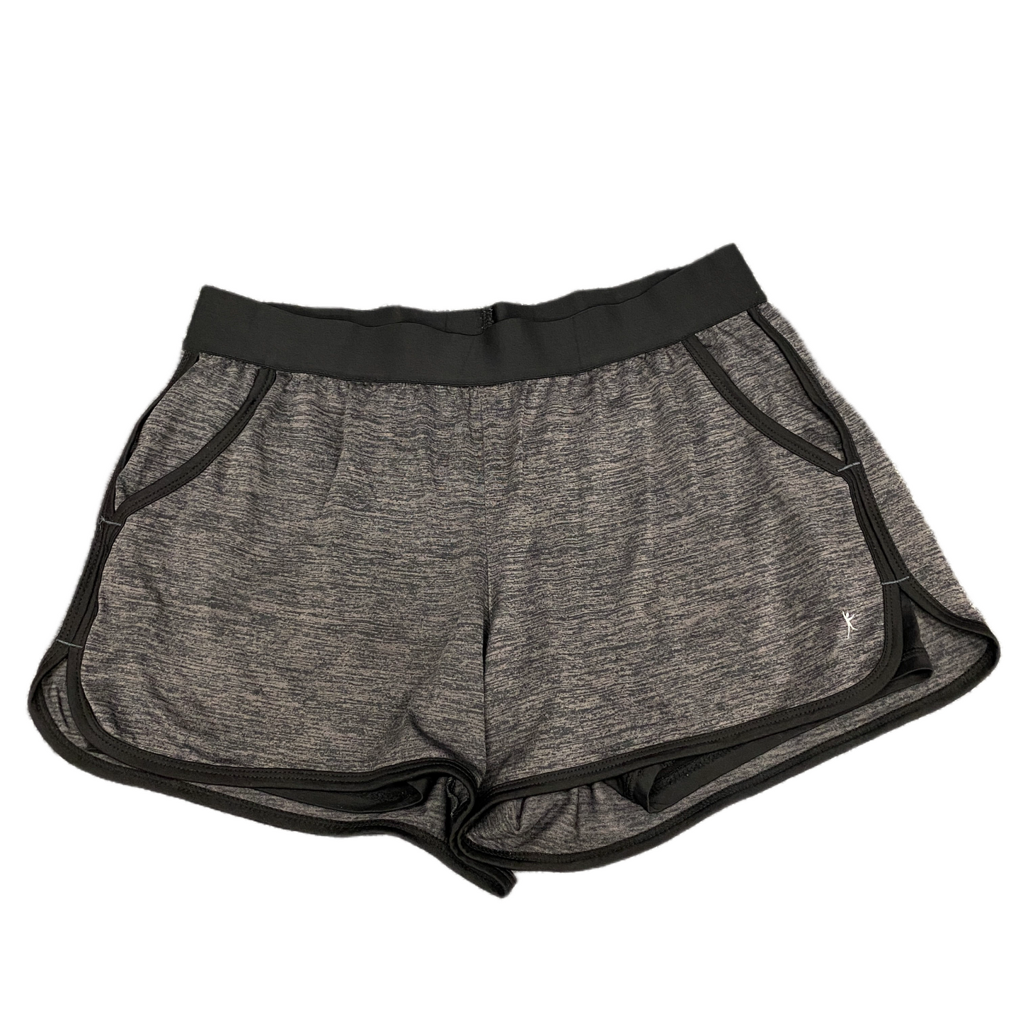 Running Shorts Women M 29" Waist Grey Heather Elastic Waist Gym Training Pull On
