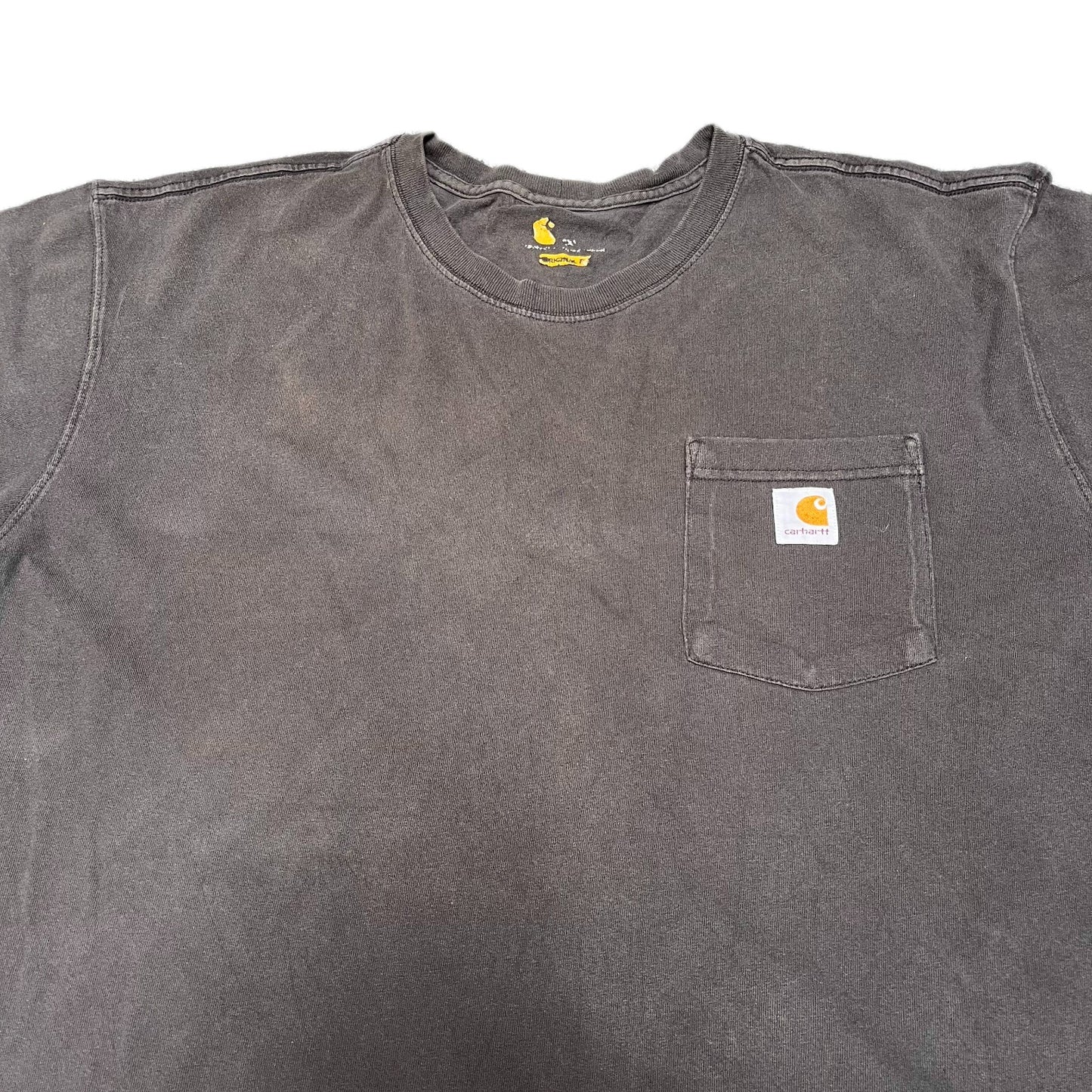 Carhartt Pocket T-Shirt Mens XL Dark Grey Original Fit Short Sleeve Crewneck Tee