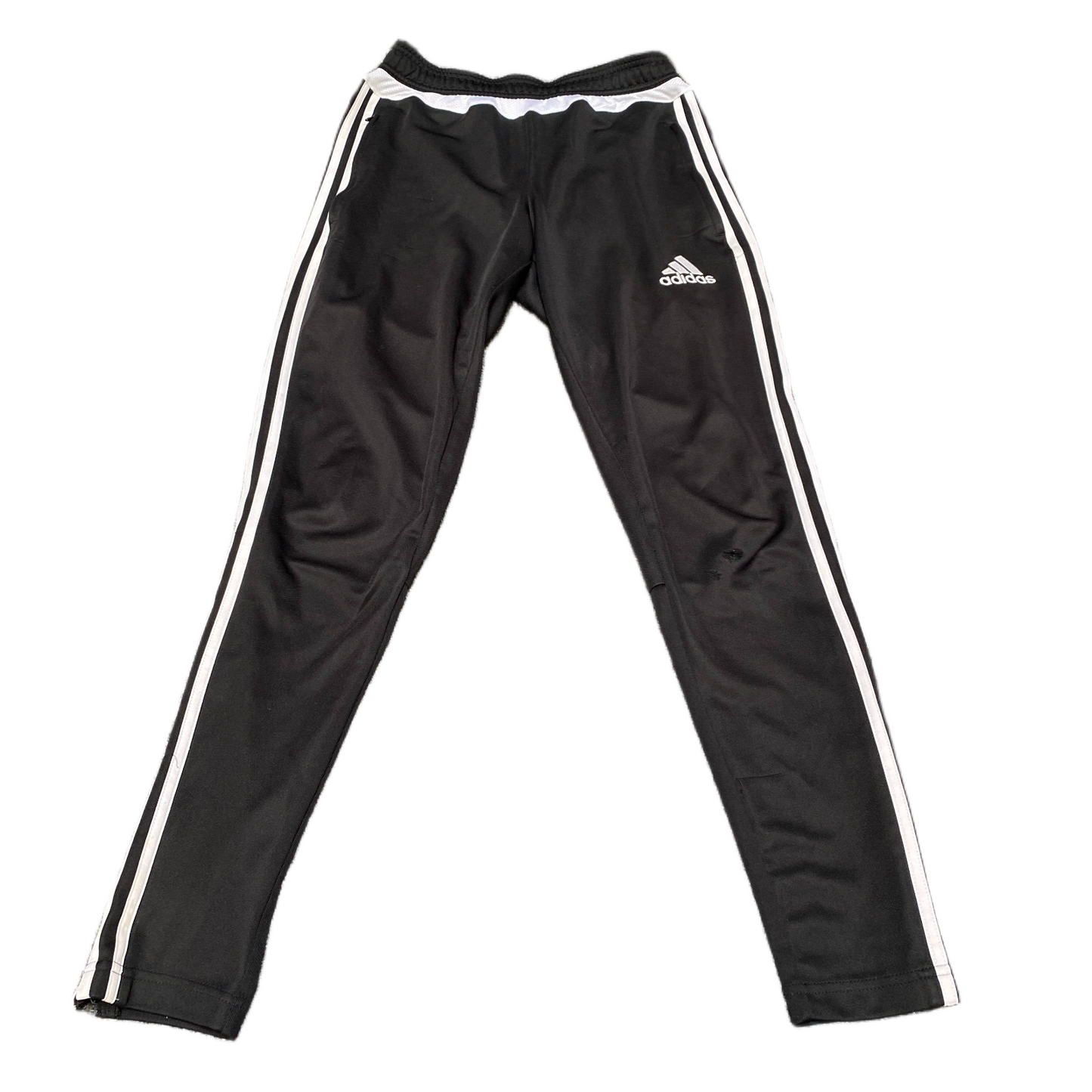 Adidas Joggers Fits as Womens 25" Waist Black Climacool Ankle Zip Track Trousers