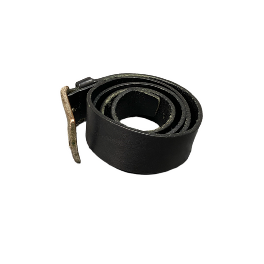 Brax Waist Belt Men Black Leather Adjustable Classic Silver Pin Buckle 41 inches