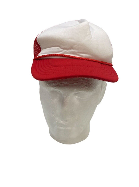 Red And White Baseball Cap Adjustable Hat