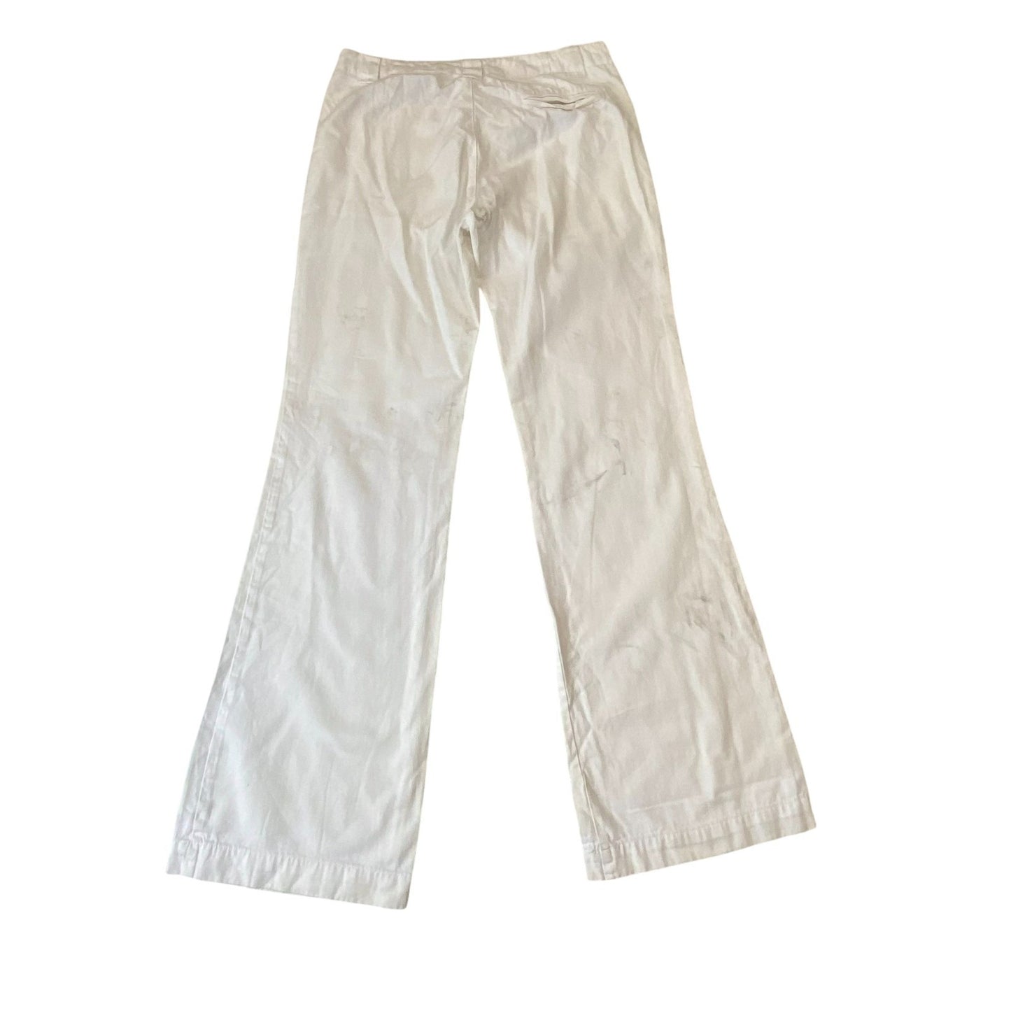 TRF Denim Pants Womens Medium W28 L30 White Wide Leg Flat Front Slash Pockets