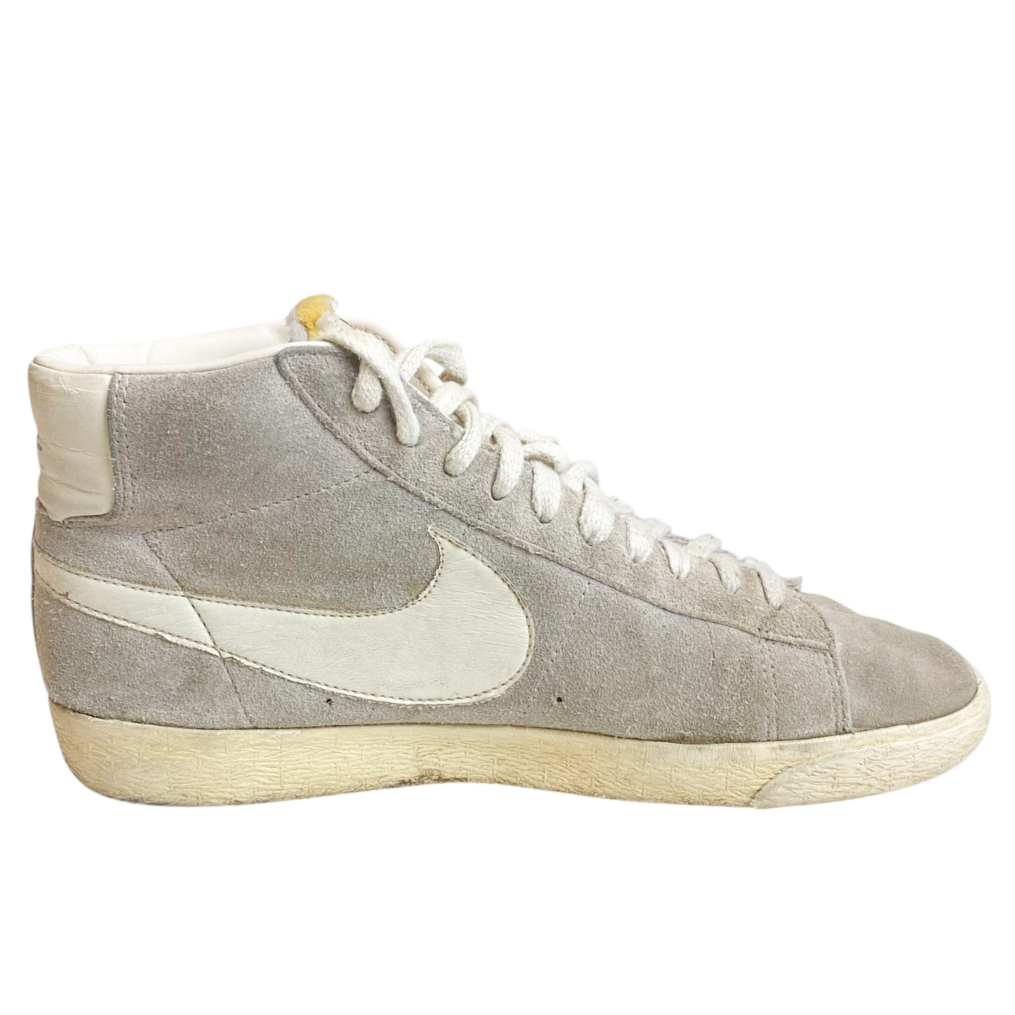 Vintage Nike Blazer Mid Top Casual Sneakers Men's UK 6 Grey Leather Lace Up